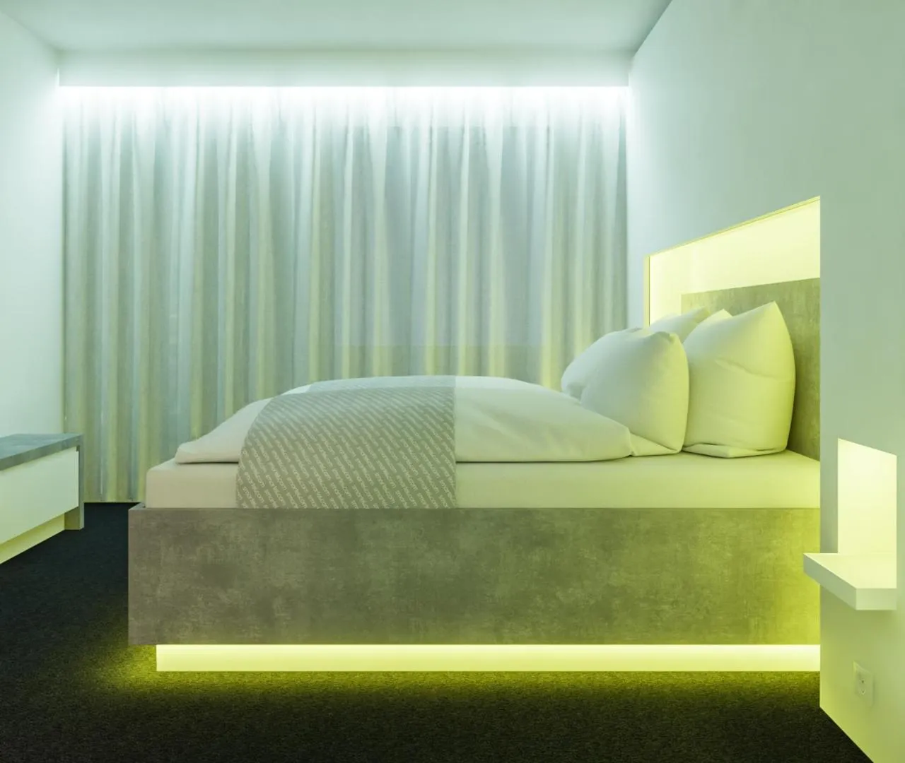 Bed in smartel at The Unbrexit