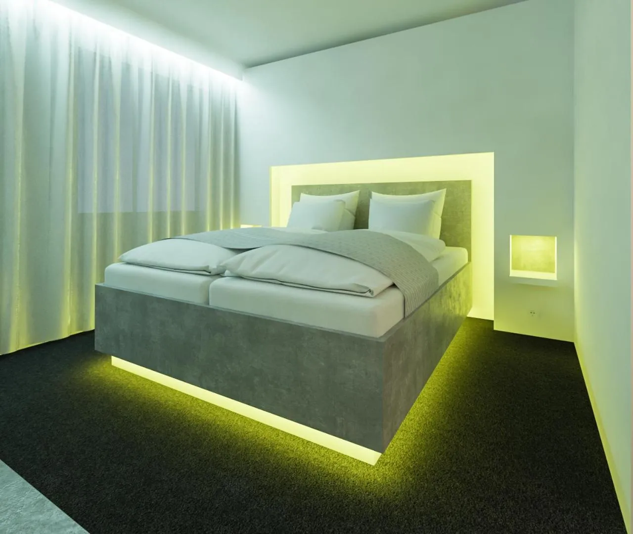 Bed in smartel at The Unbrexit