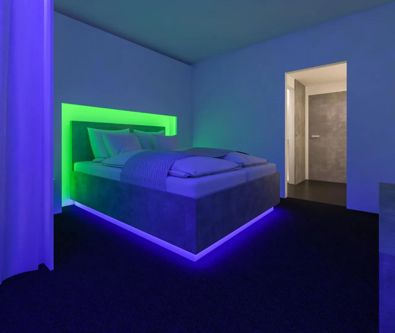 Bed in smartel at The Unbrexit