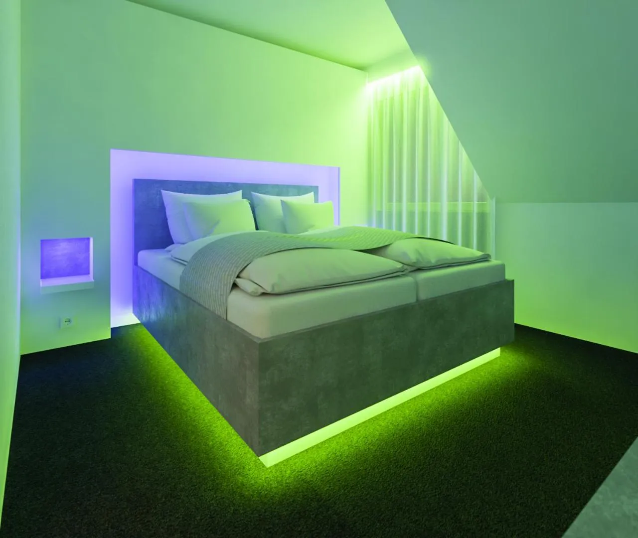 Bed in smartel at The Unbrexit