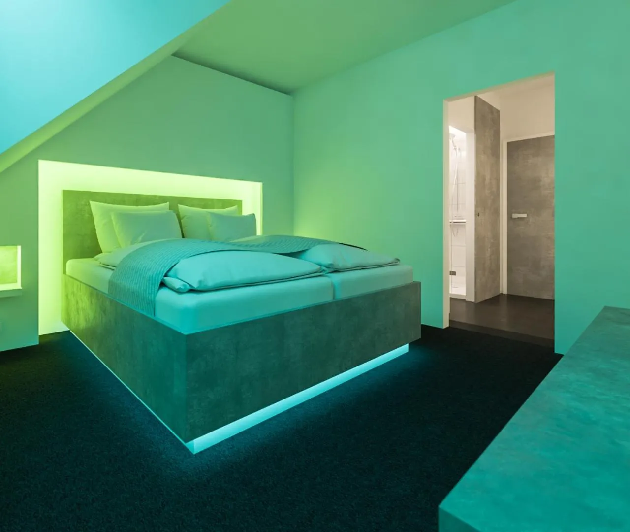 Bed in smartel at The Unbrexit