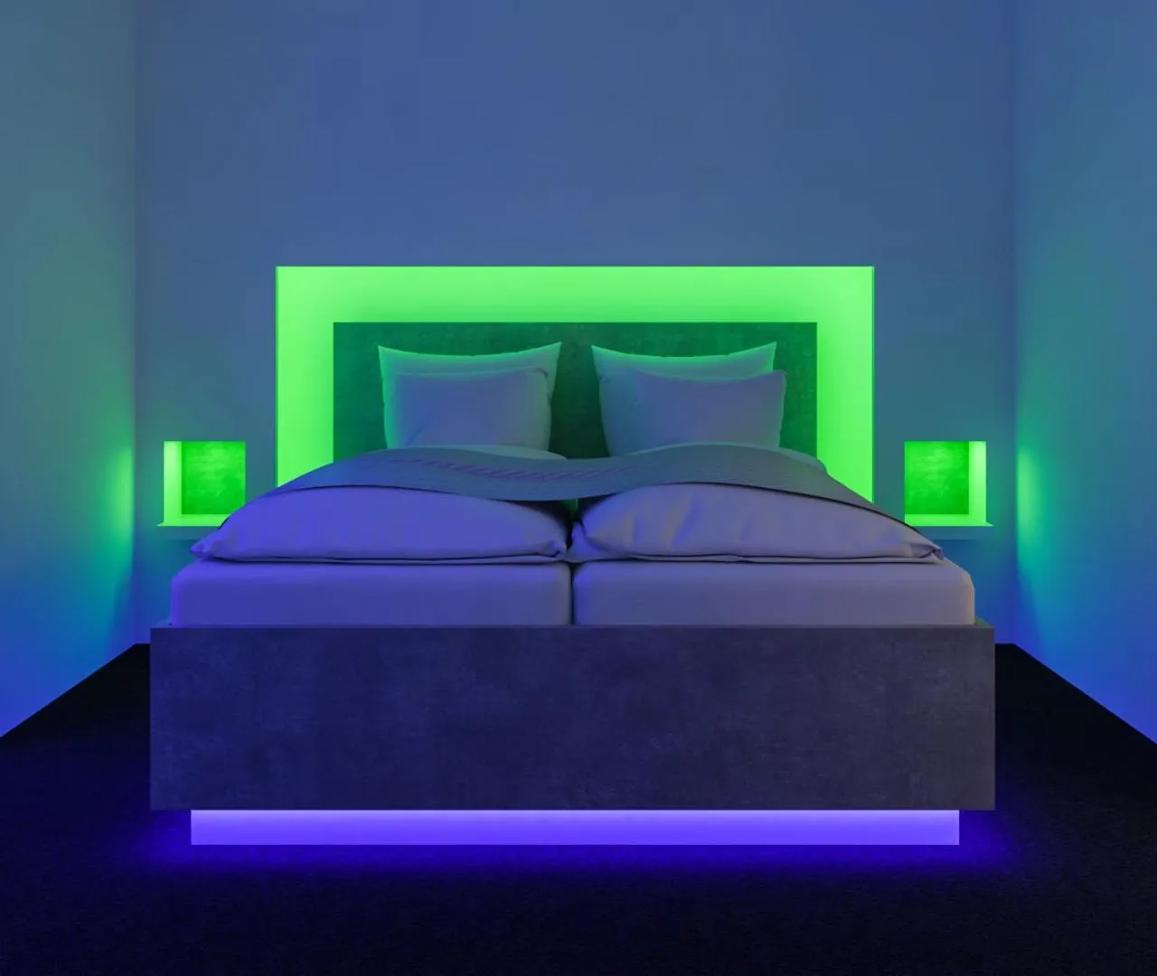 Bed in smartel at The Unbrexit