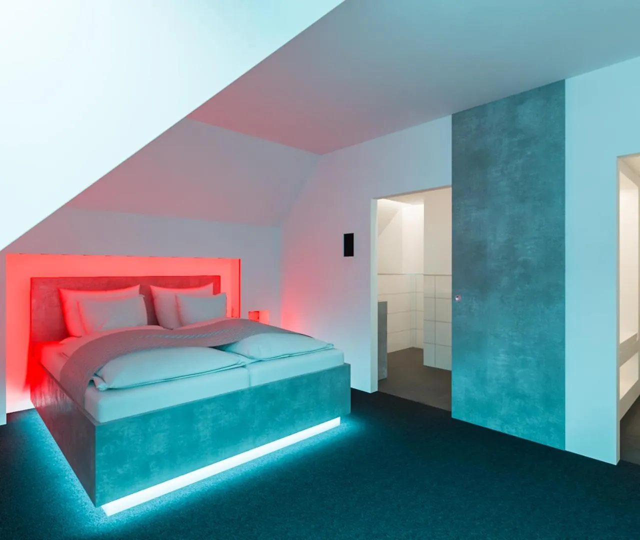 Bed in smartel at The Unbrexit