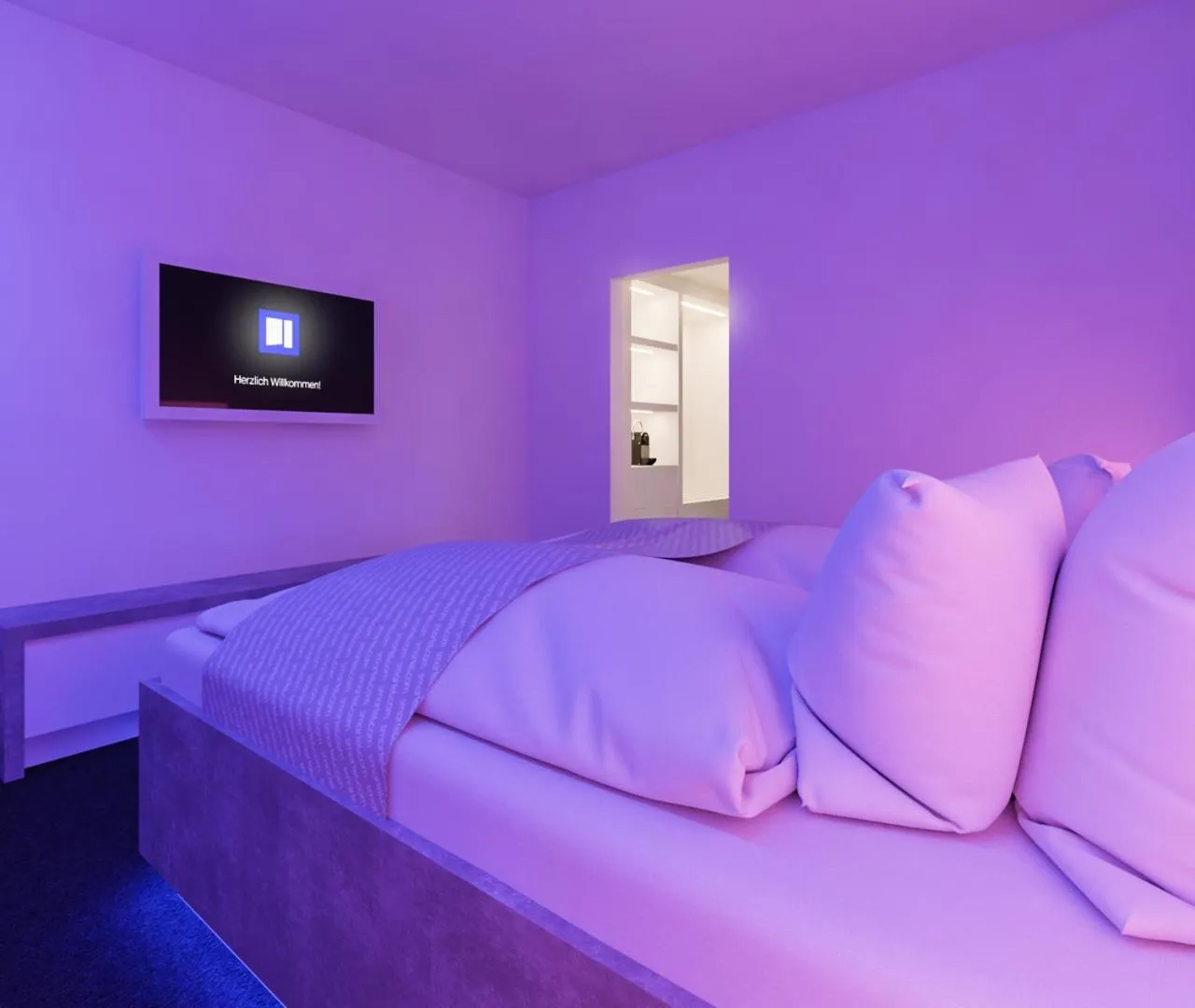 Bed in smartel at The Unbrexit