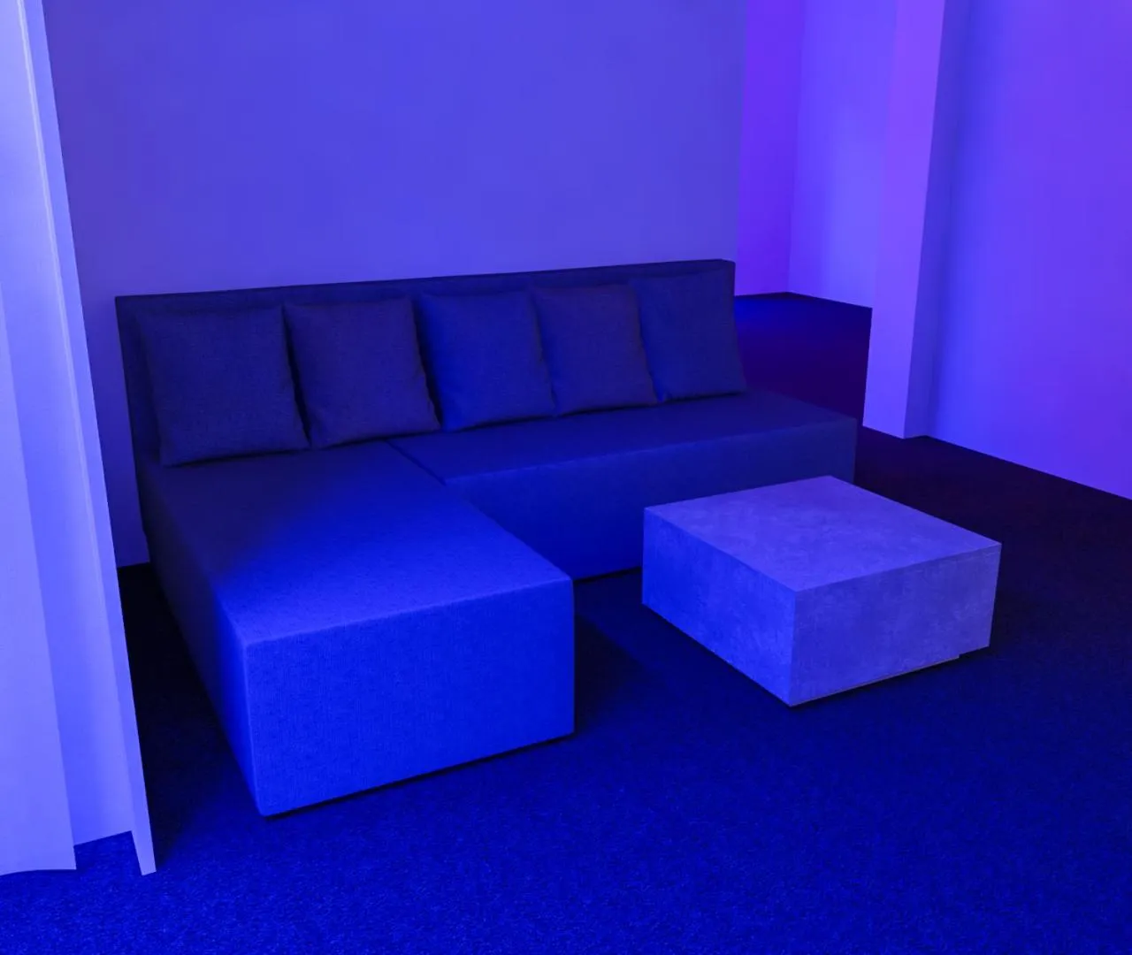 Living room in smartel at The Unbrexit