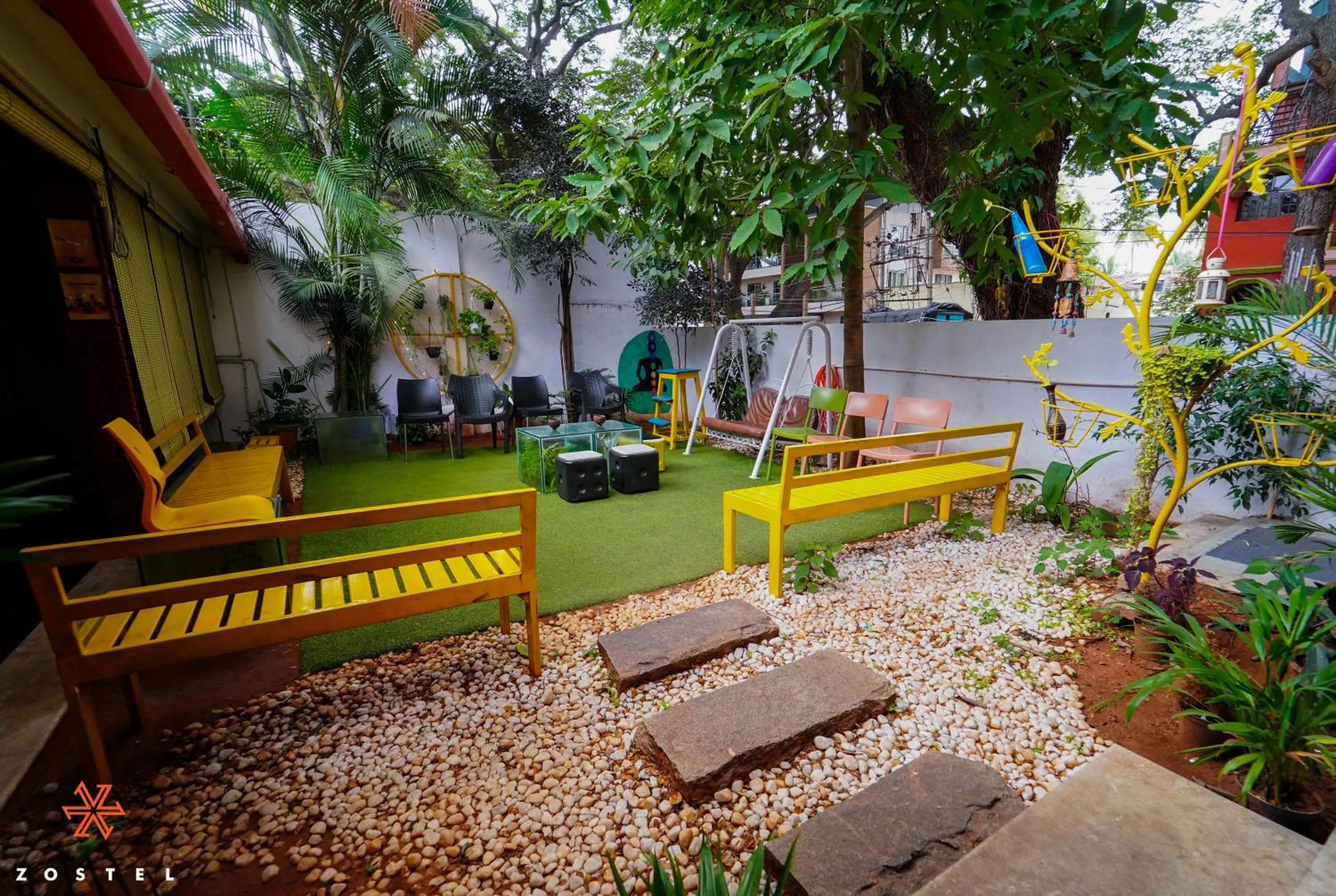 Garden in Zostel Mysore