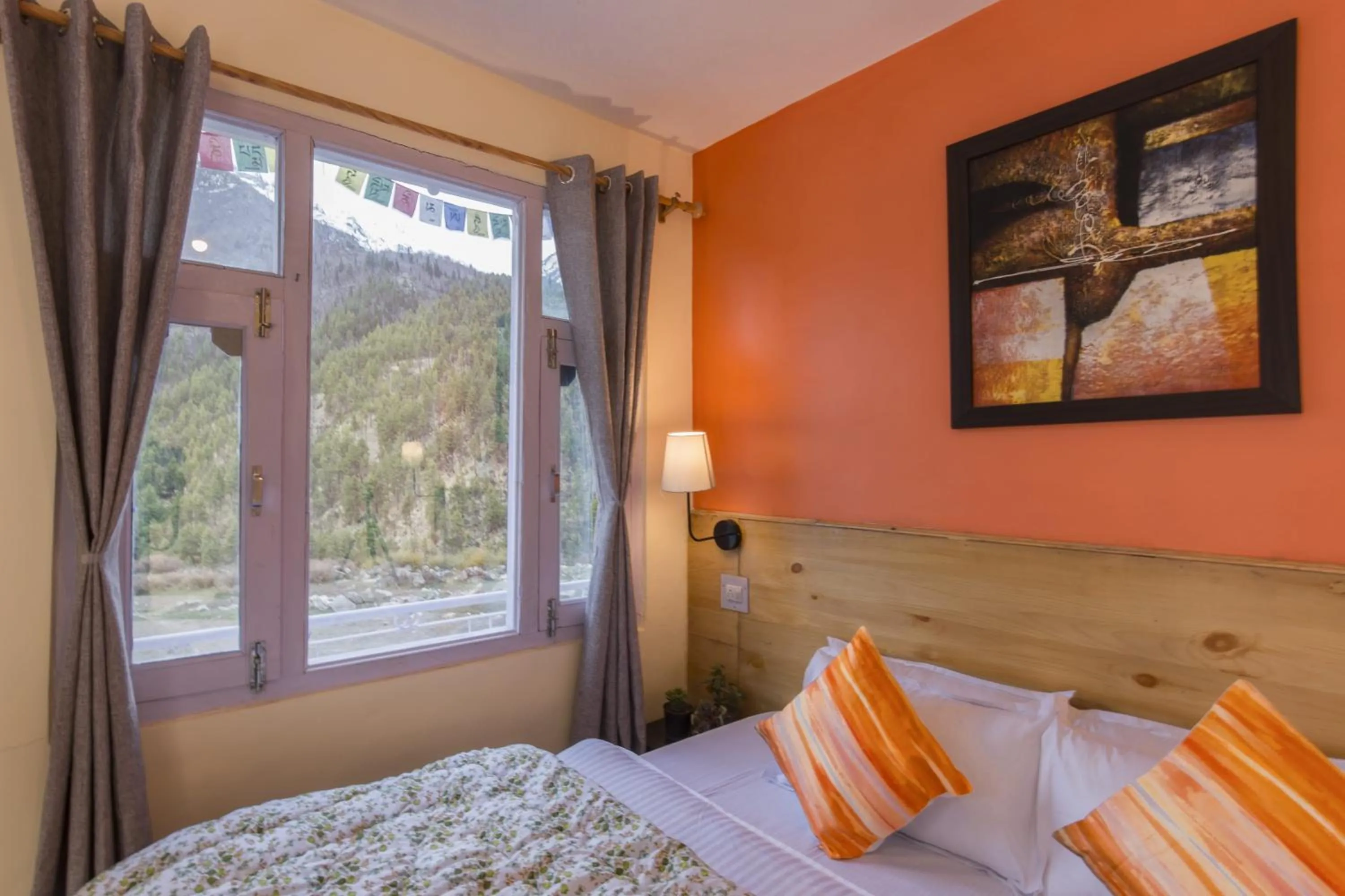 Natural landscape, Bed in Zostel Chitkul