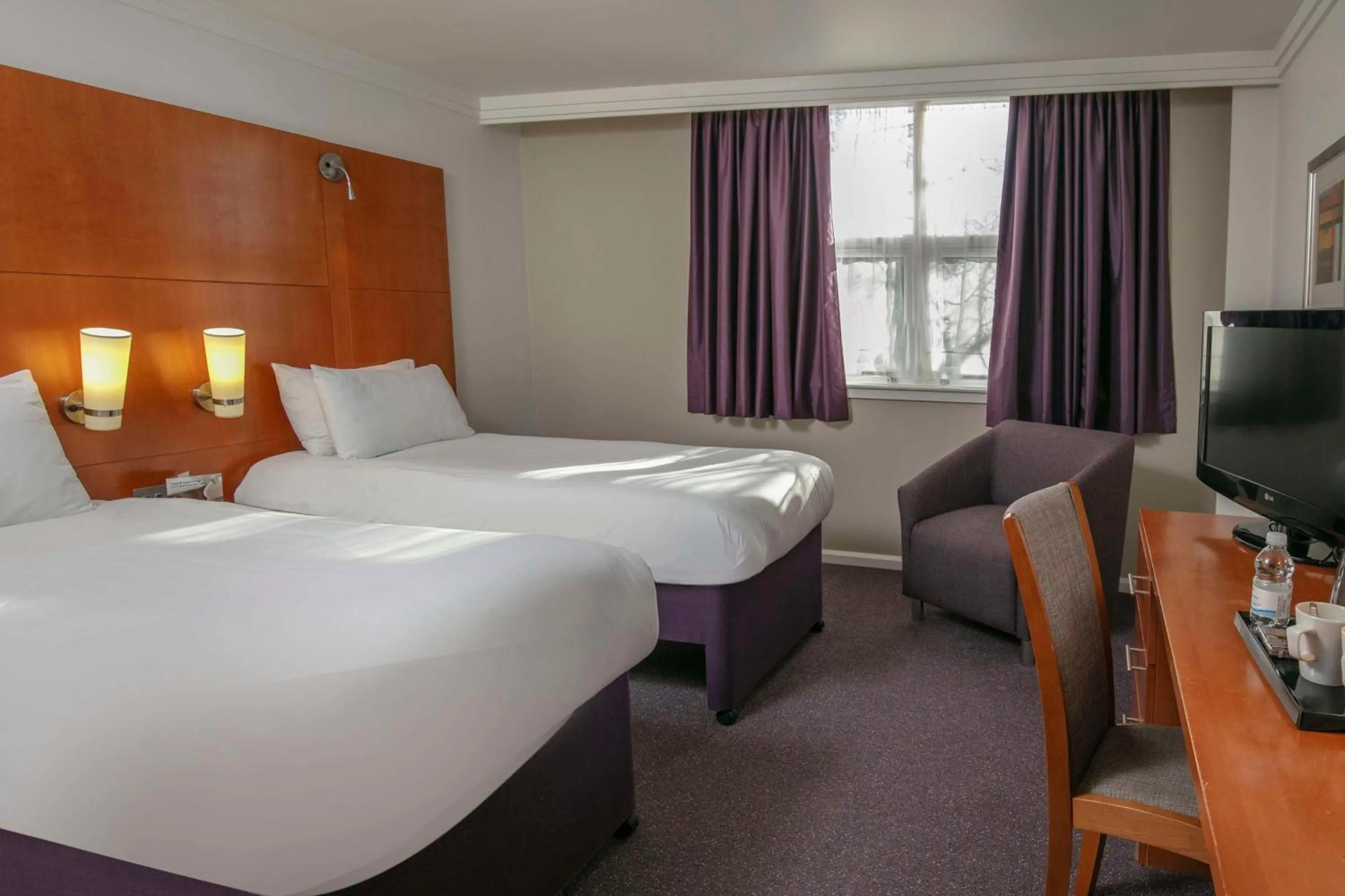 Bedroom, Bed in Milestone Peterborough Hotel A1M, Sure Hotel Collection by Best Western