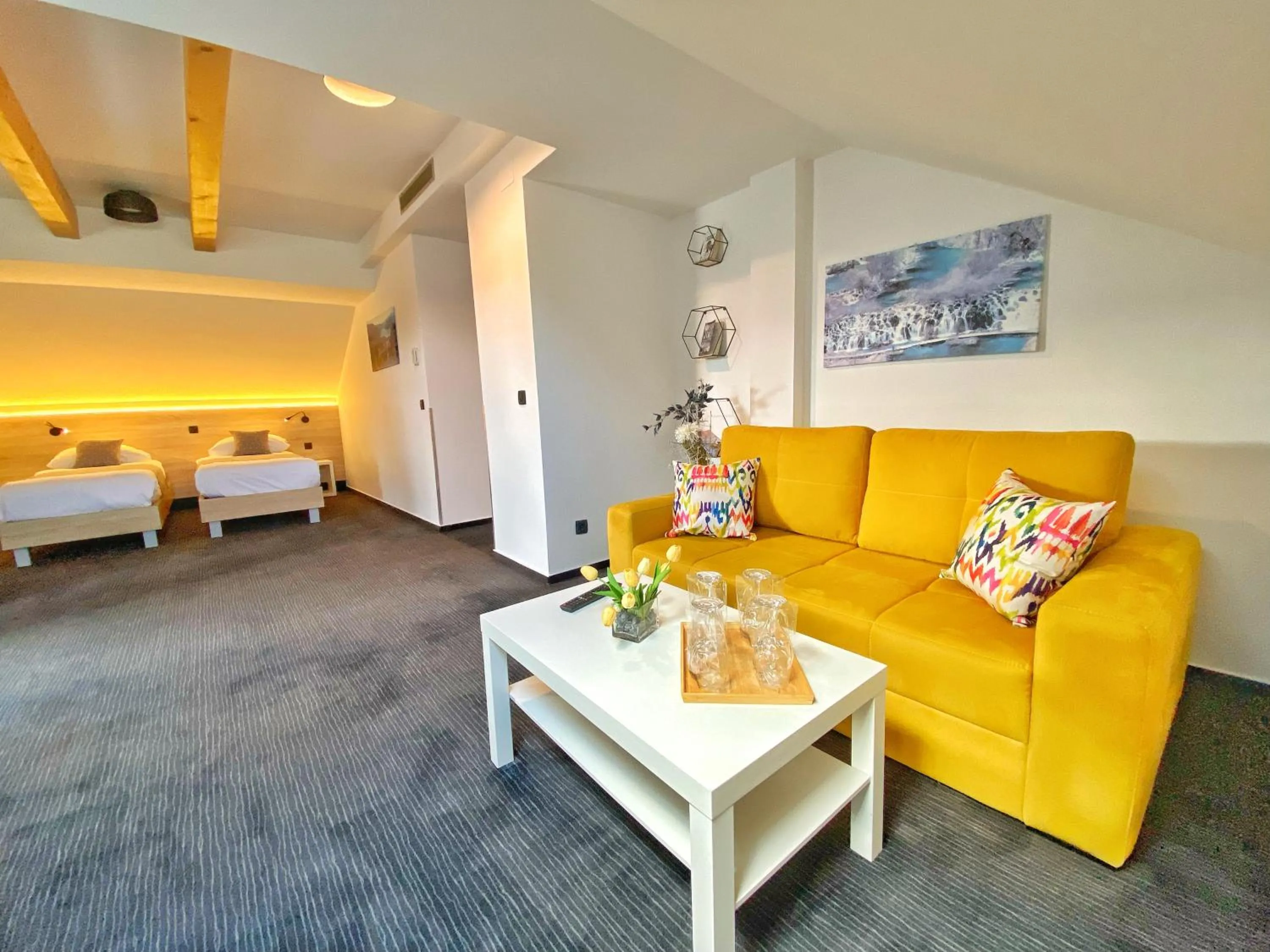 Seating area in 16 Lakes Hotel