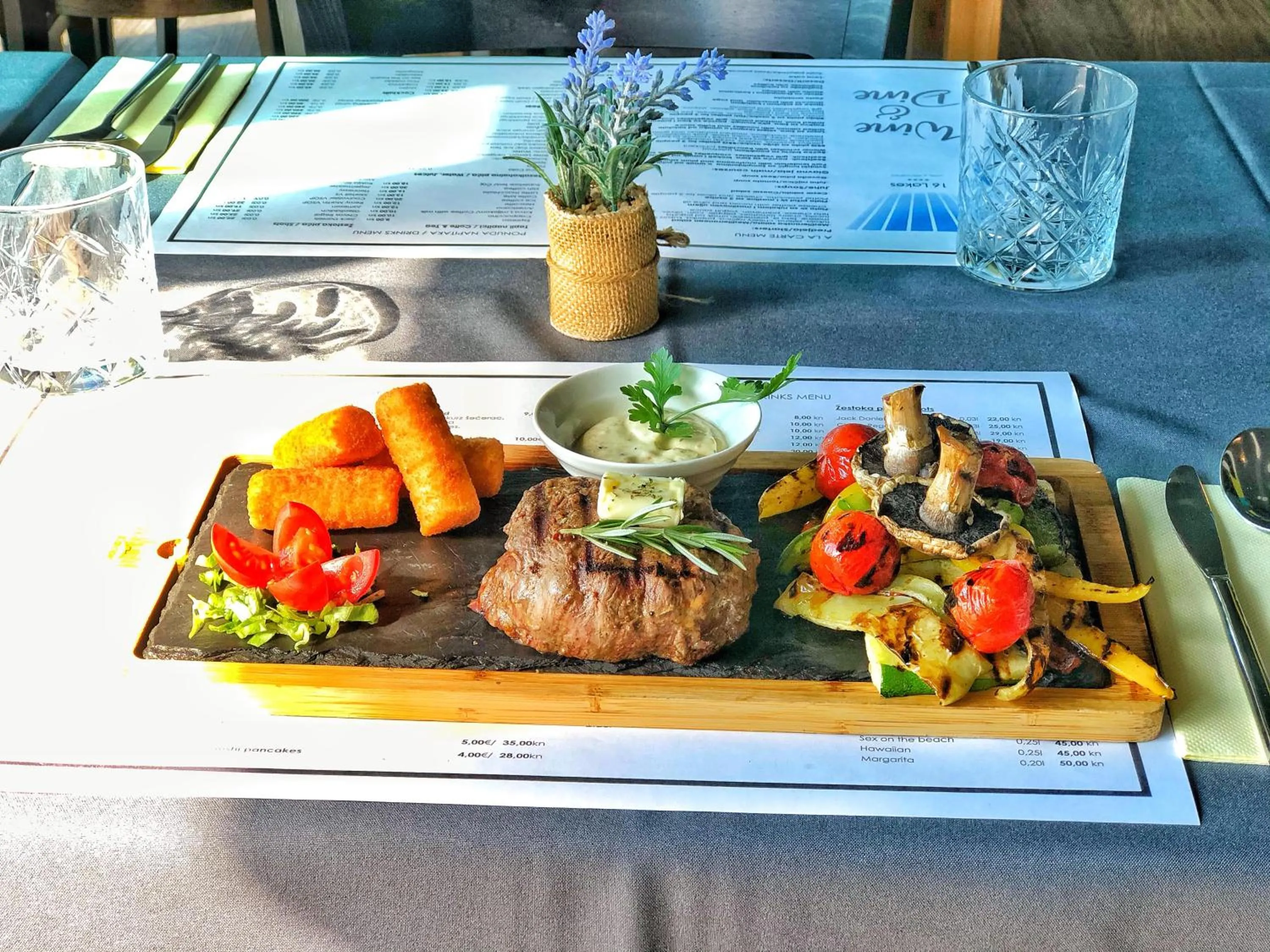 Food close-up in 16 Lakes Hotel