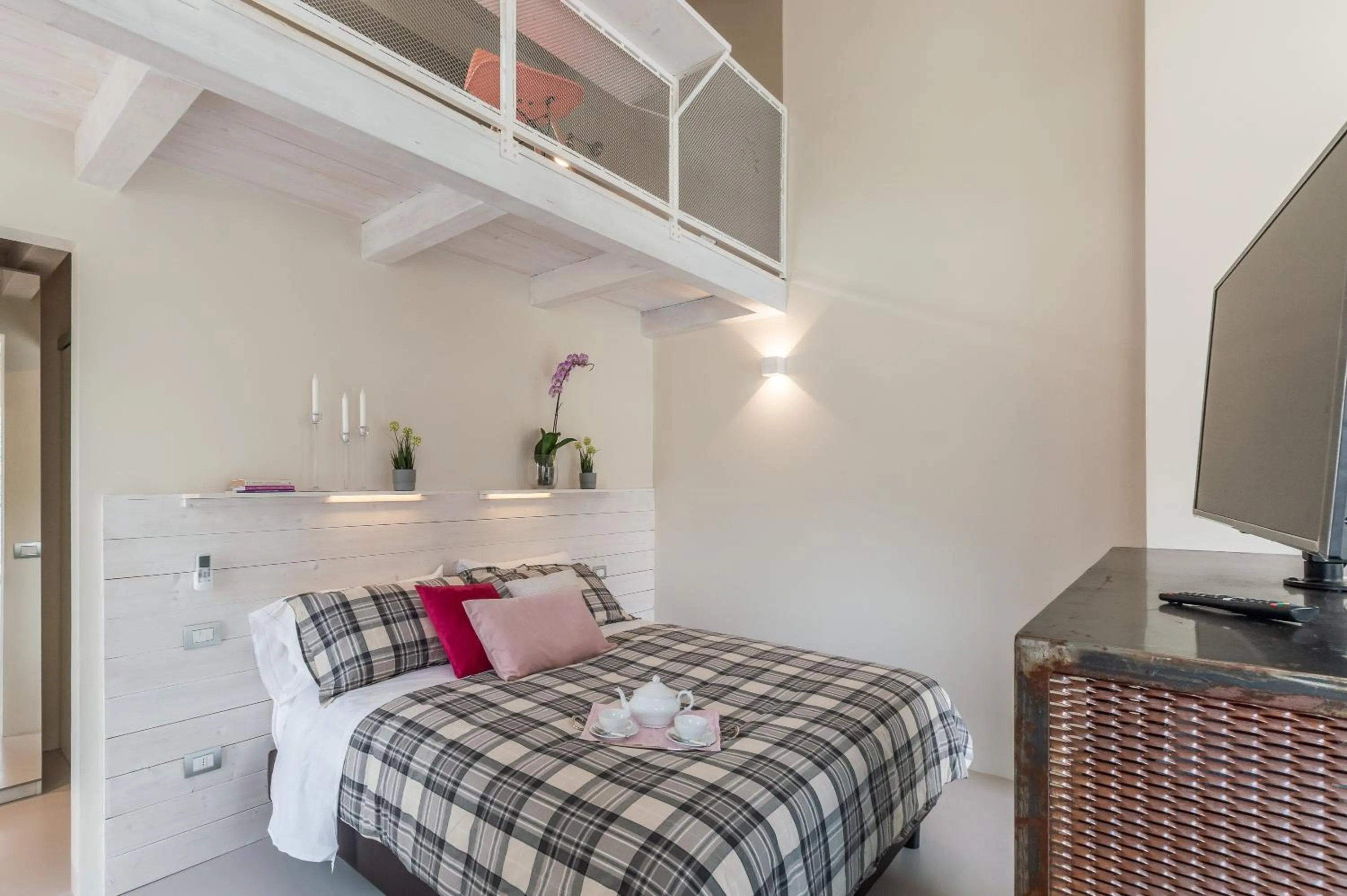 TV and multimedia, Bed in L'ALBEROCASA Eco Residence