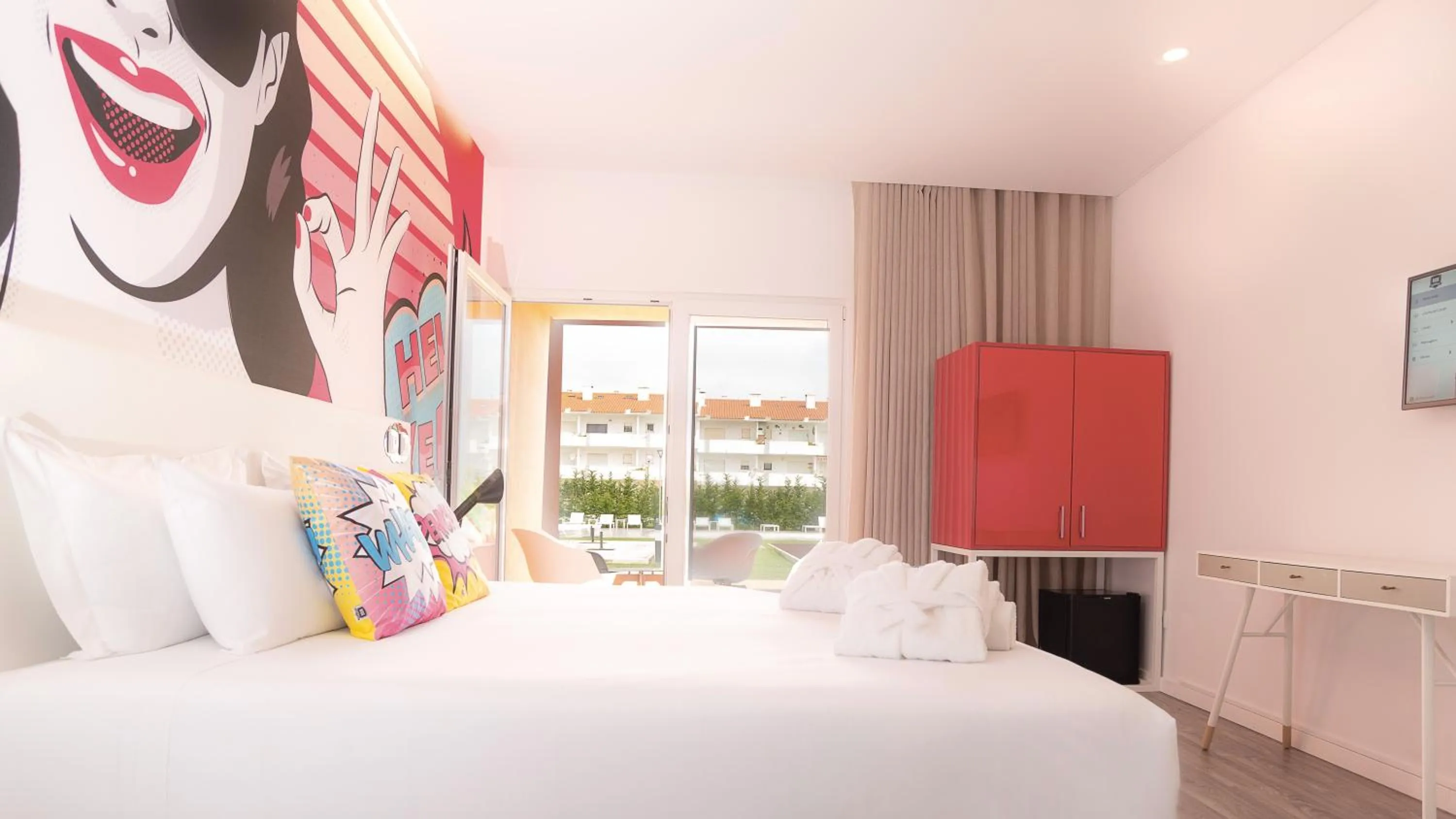 Bed in RIDE Surf Resort & Spa Peniche