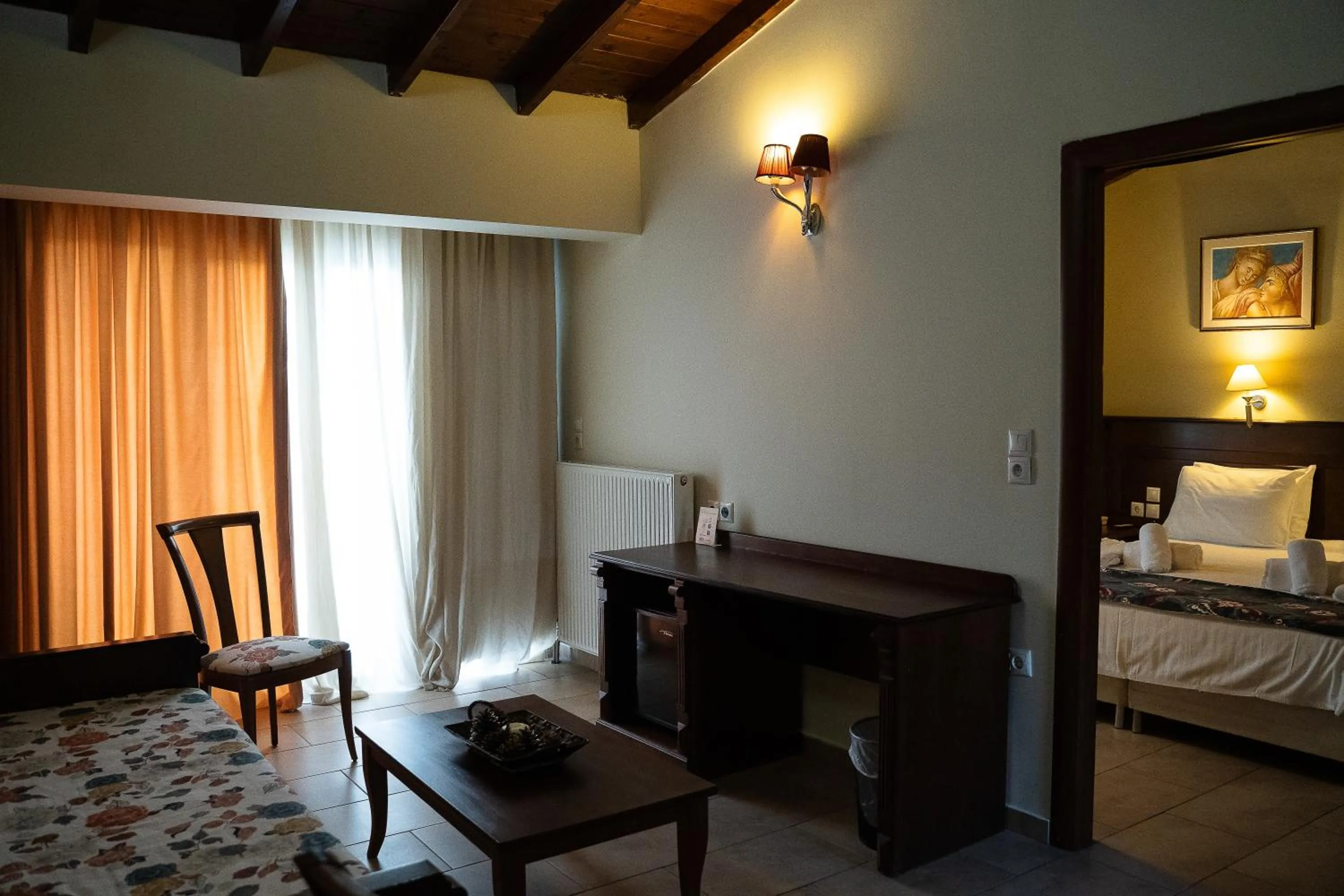 Bed in Hotel Antoniadis