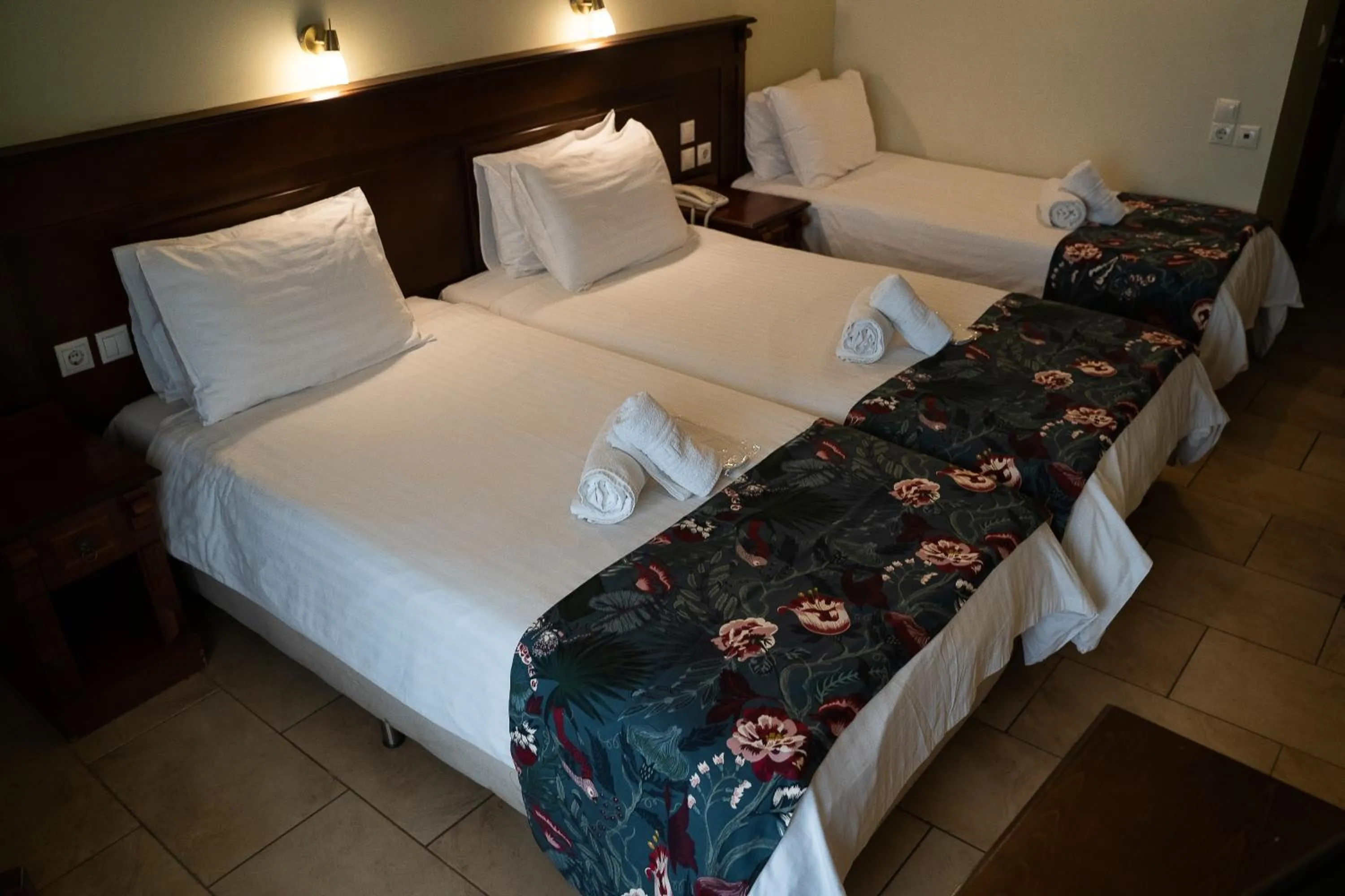 Bed in Hotel Antoniadis