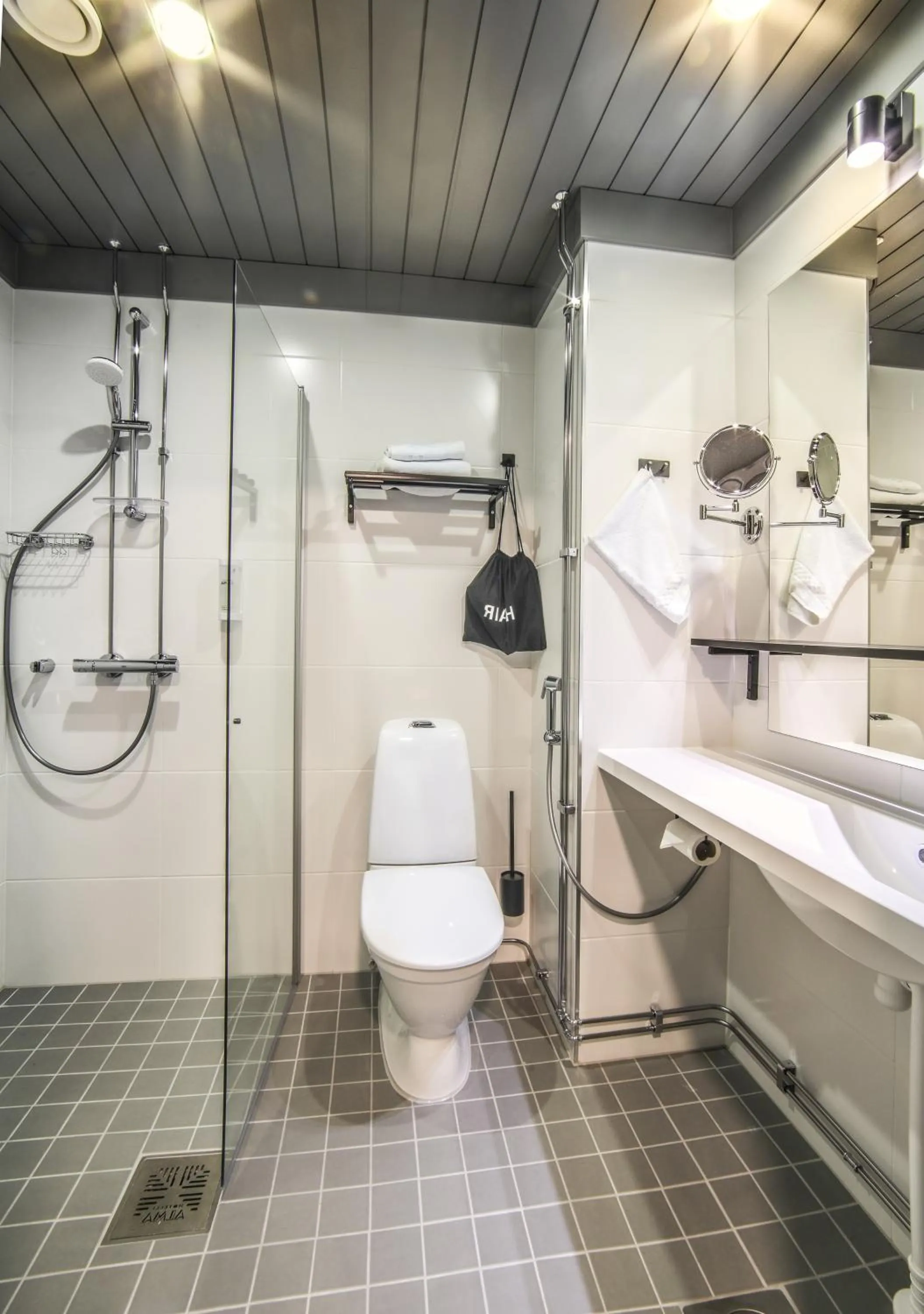 Shower in Hotelli-Ravintola Alma