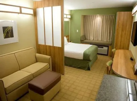 Living room, Bed in Microtel Inn & Suites by Wyndham Saraland
