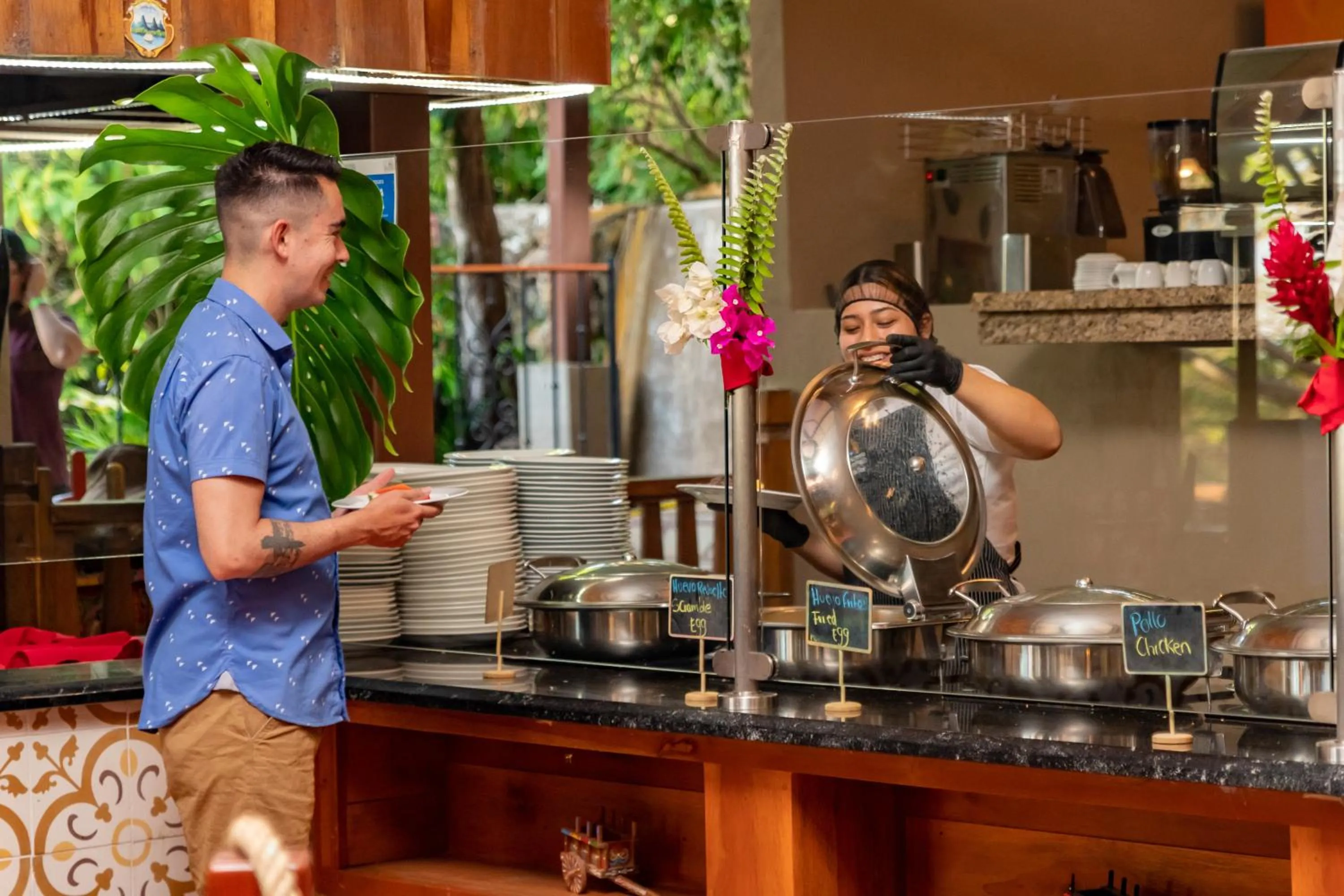 Buffet breakfast in Hacienda Guachipelin Volcano Ranch Hotel & Hot Springs