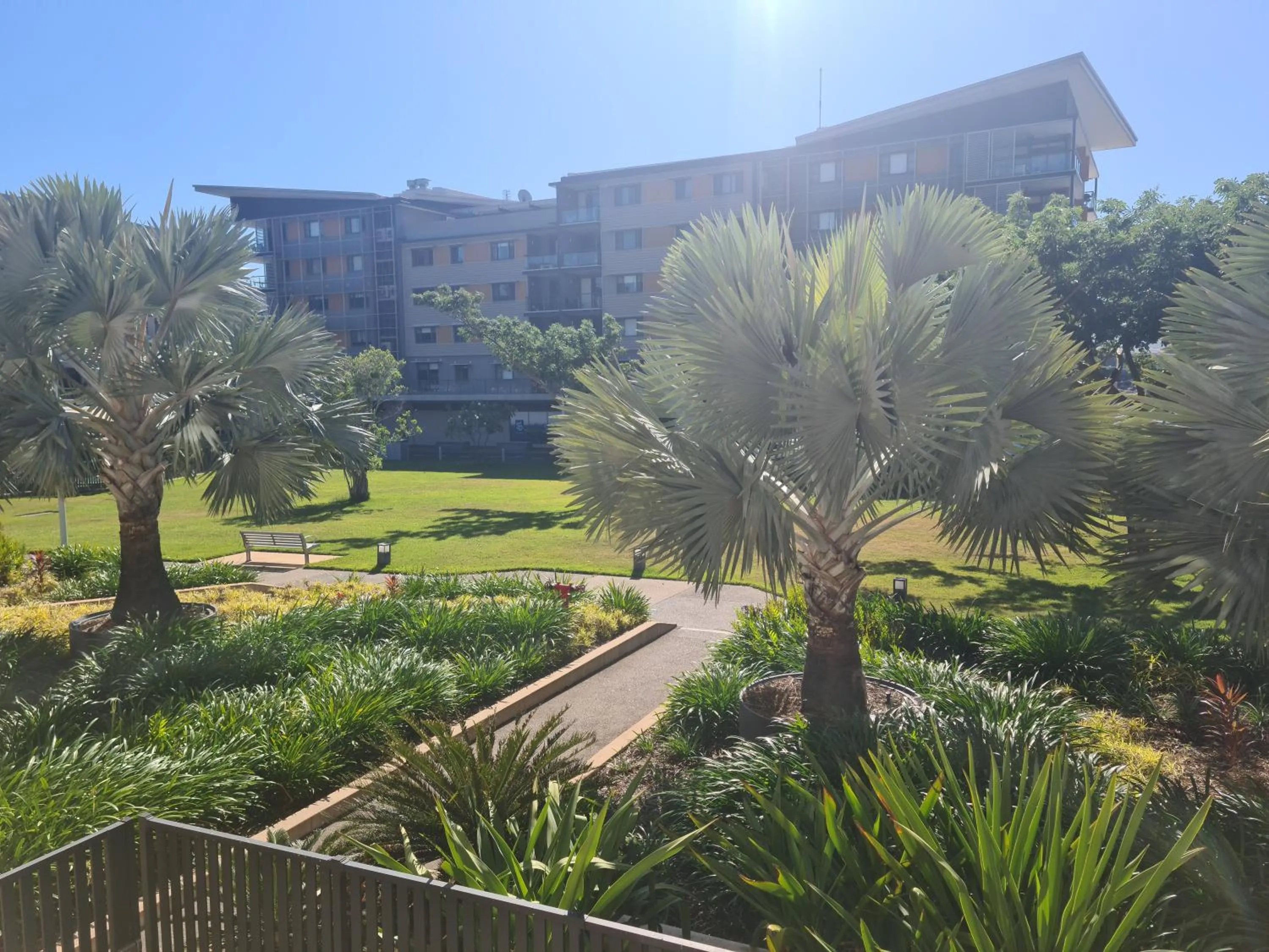 Garden view in Darwin Waterfront Short Stay Apartments