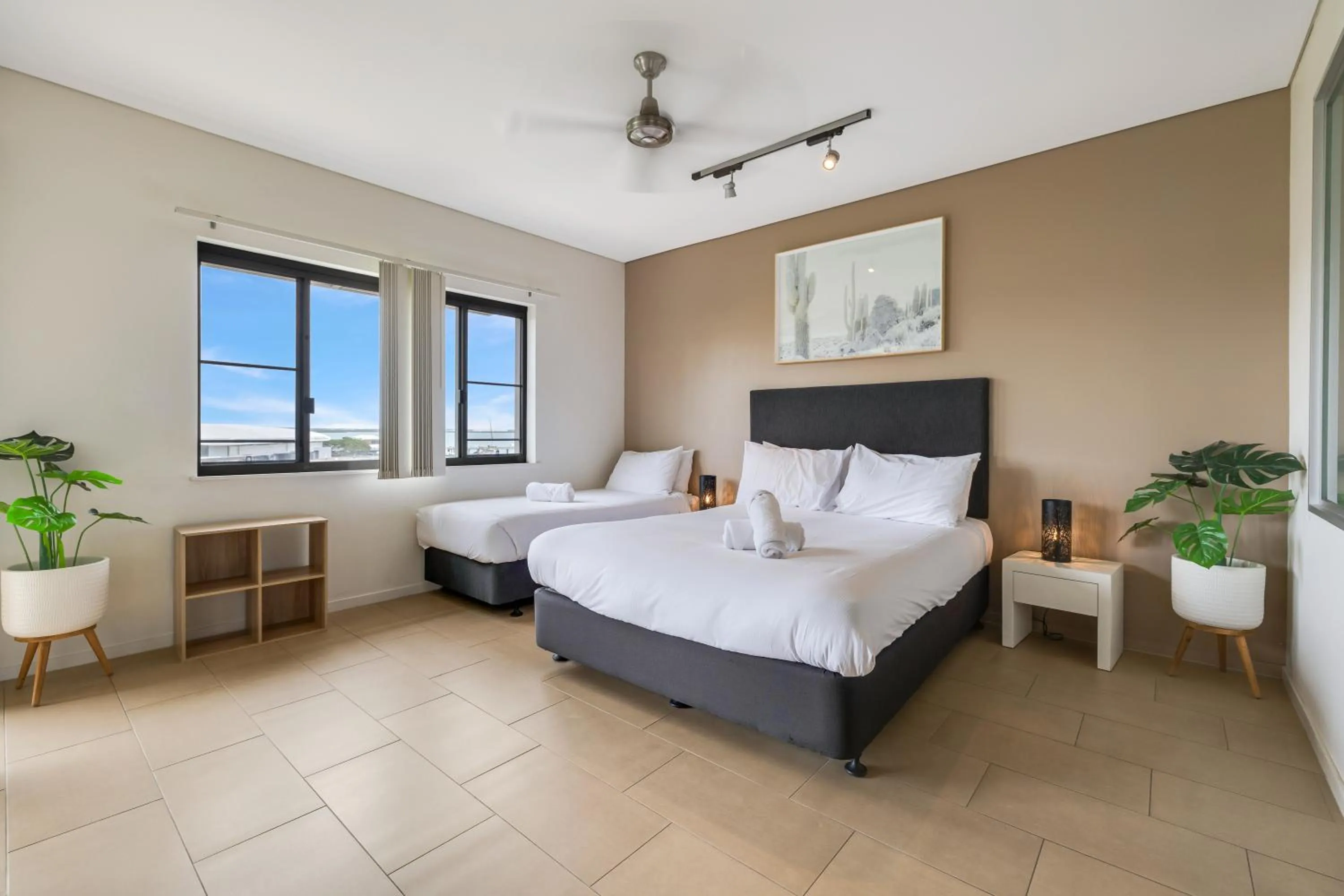 Bedroom, Bed in Darwin Waterfront Short Stay Apartments