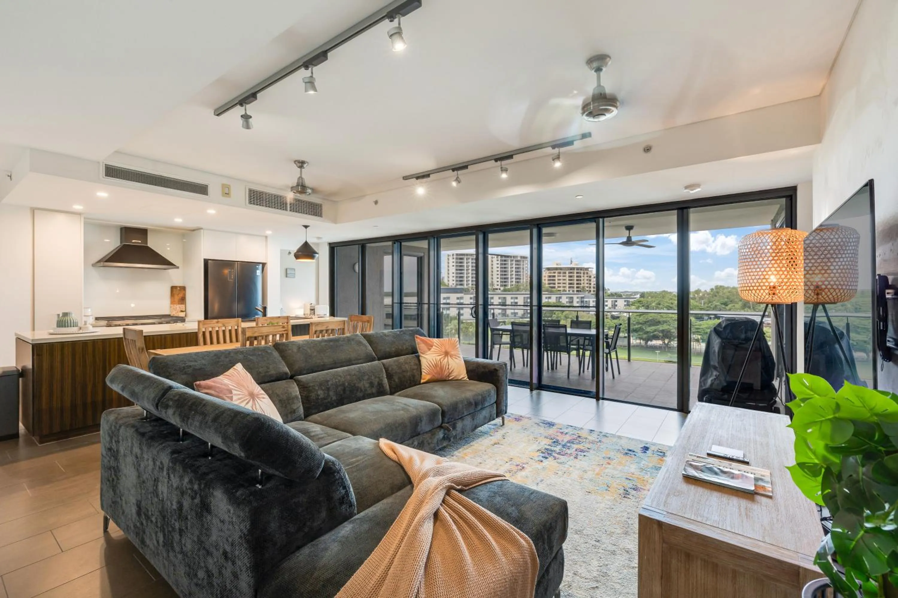 Living room in Darwin Waterfront Short Stay Apartments