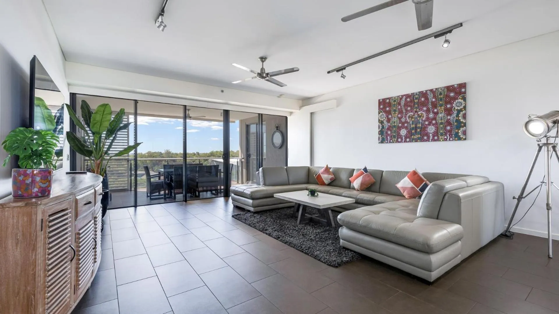 Living room in Darwin Waterfront Short Stay Apartments