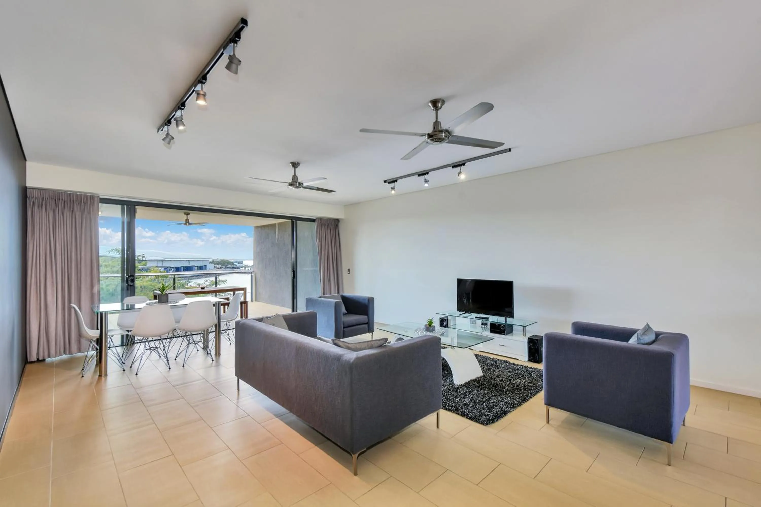 Living room in Darwin Waterfront Short Stay Apartments