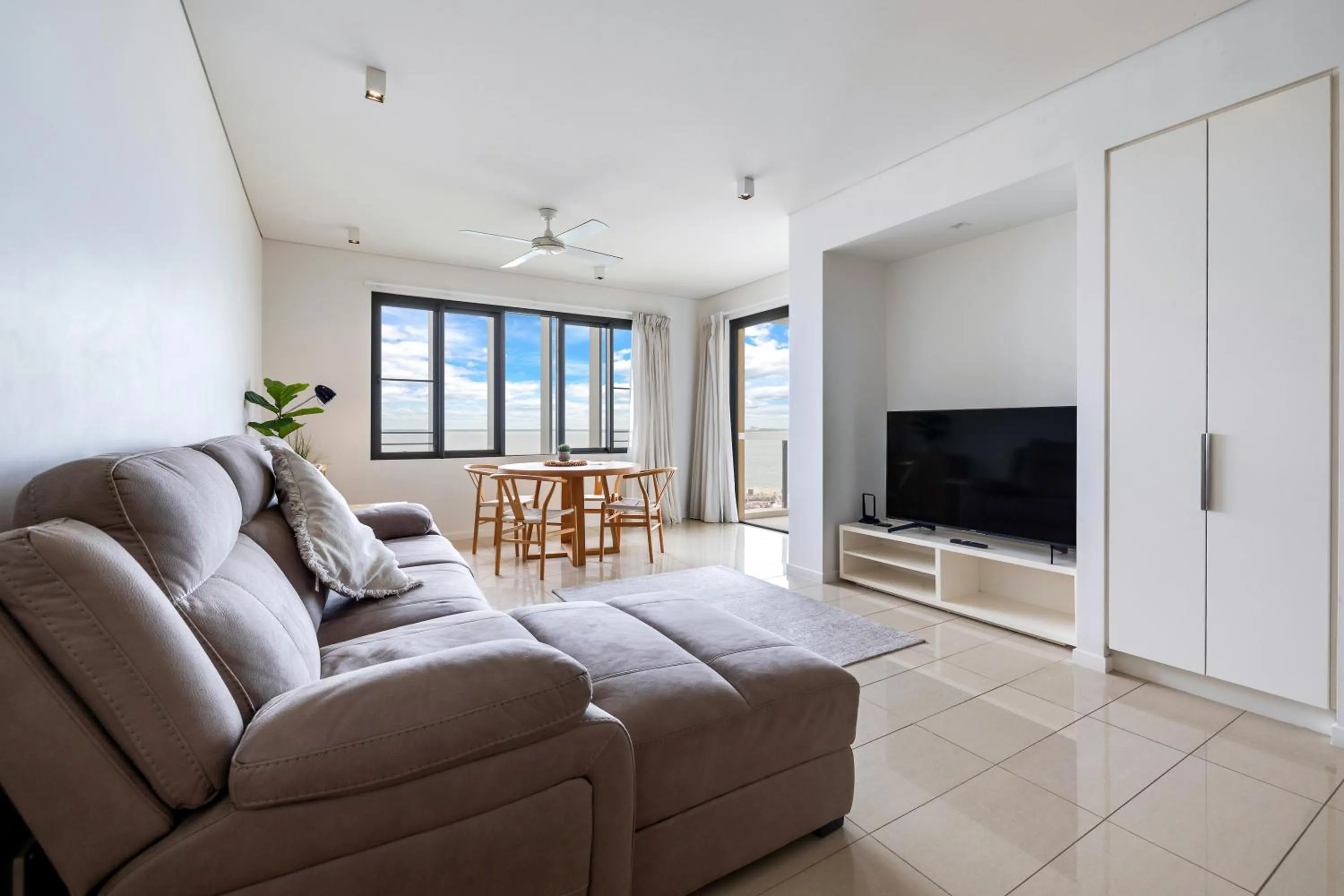 Living room in Darwin Waterfront Short Stay Apartments