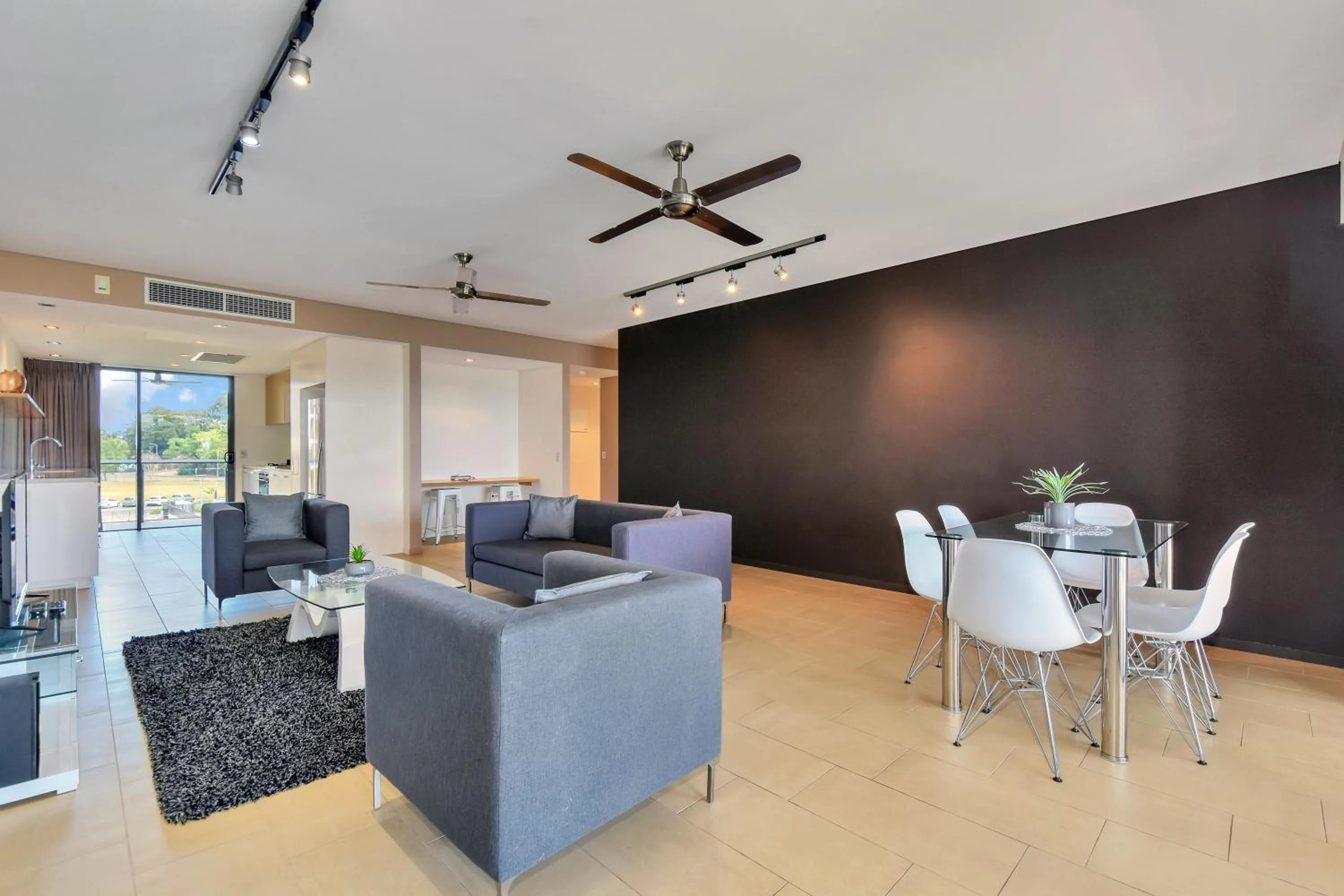 Living room in Darwin Waterfront Short Stay Apartments