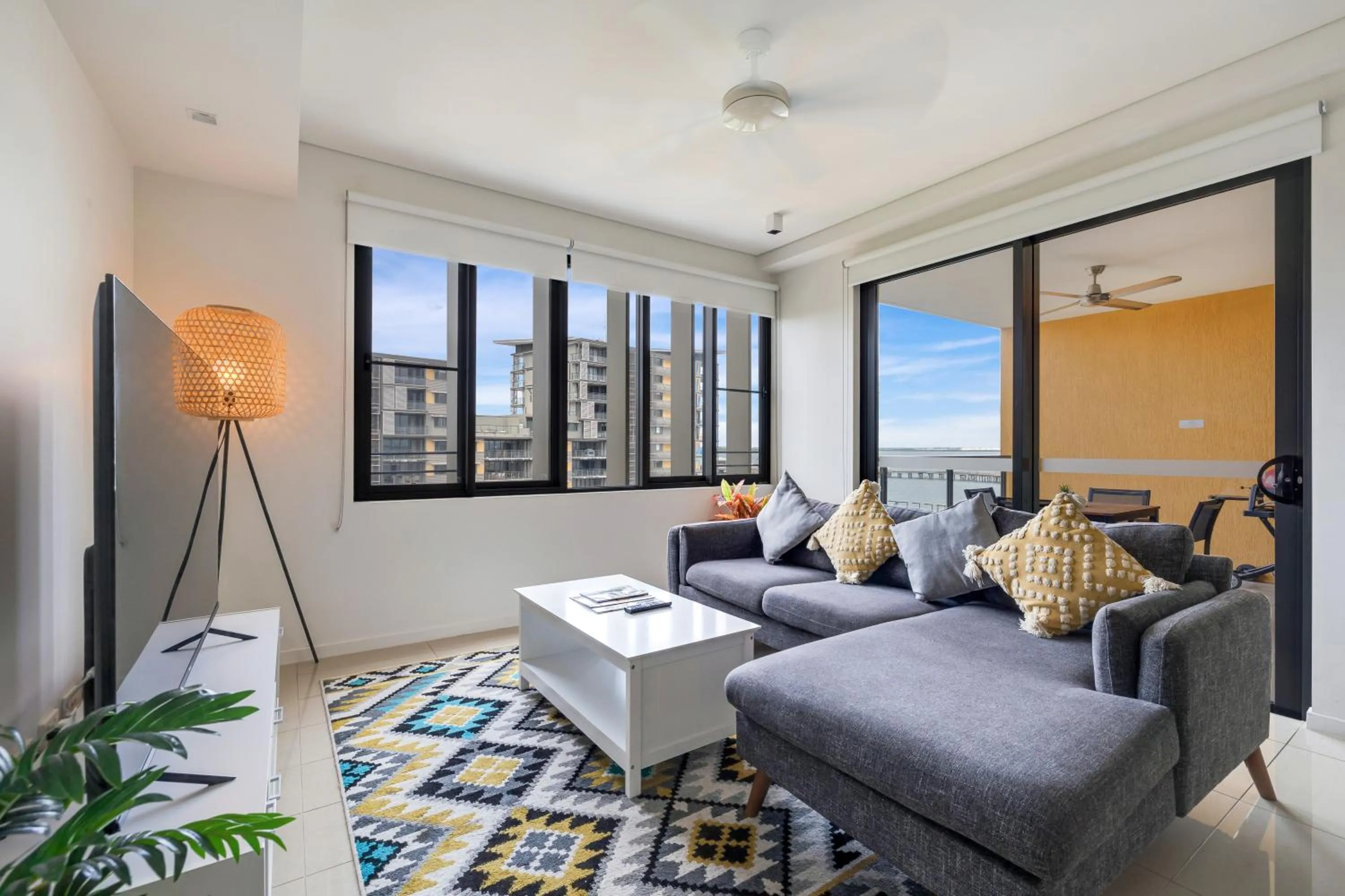 Living room in Darwin Waterfront Short Stay Apartments