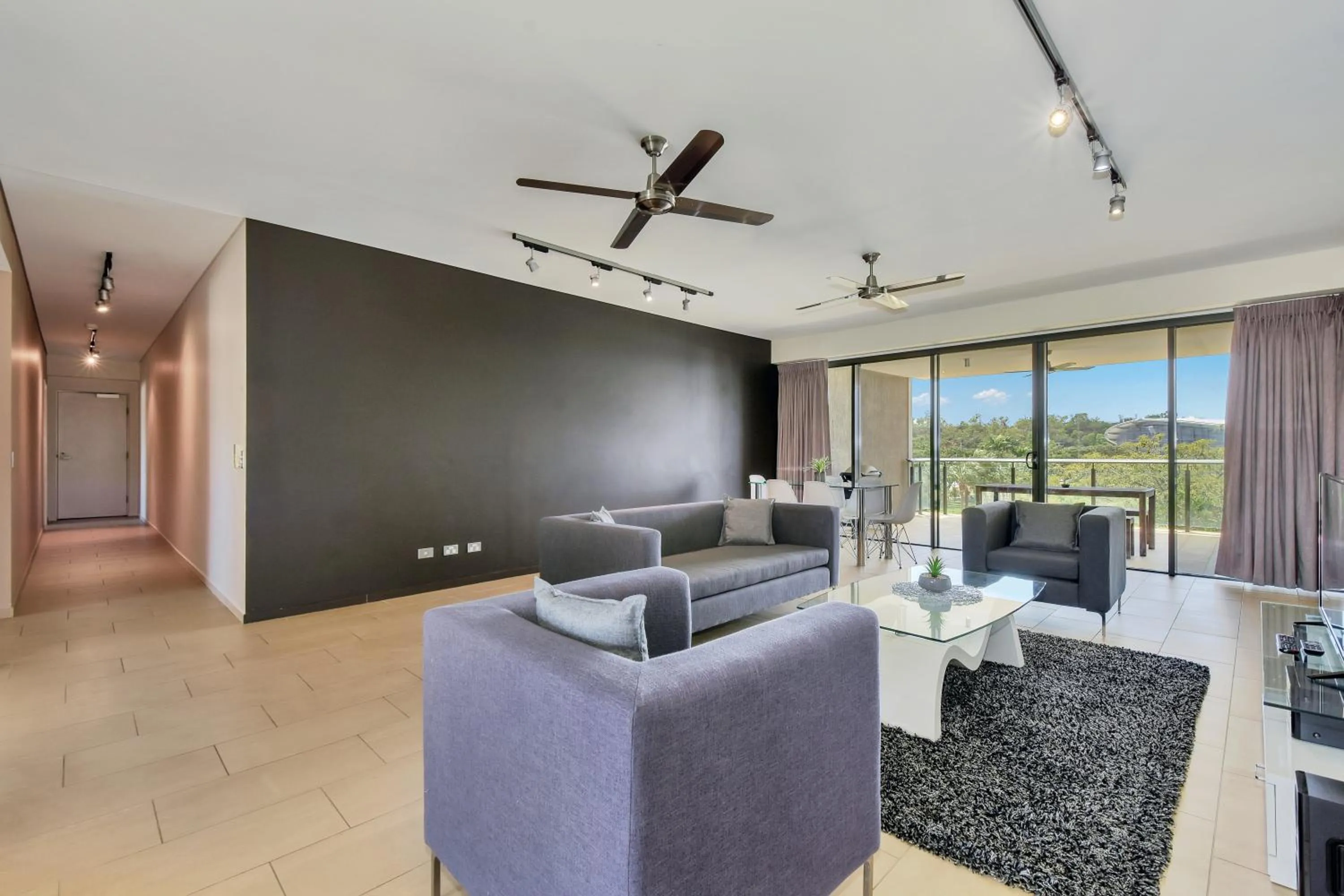Living room in Darwin Waterfront Short Stay Apartments