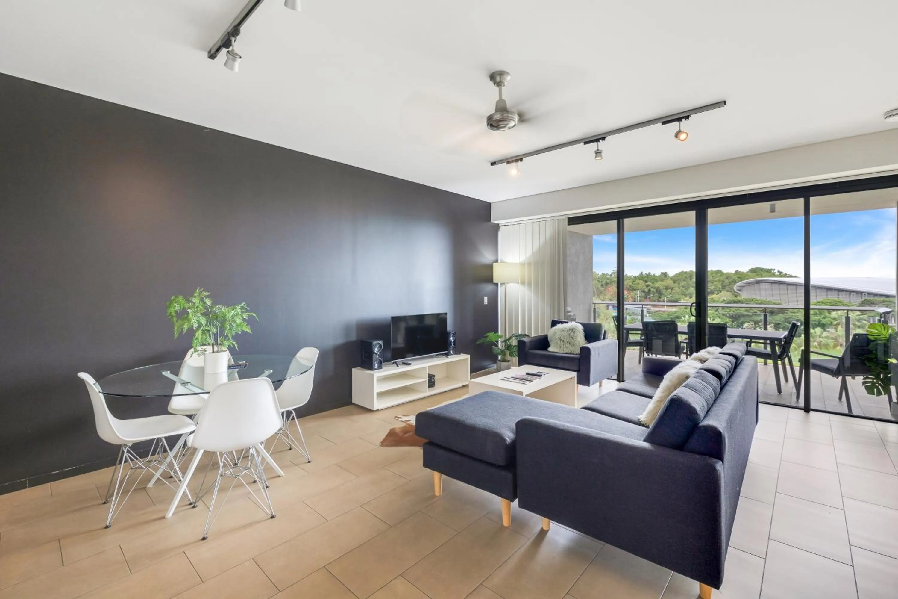 Living room in Darwin Waterfront Short Stay Apartments