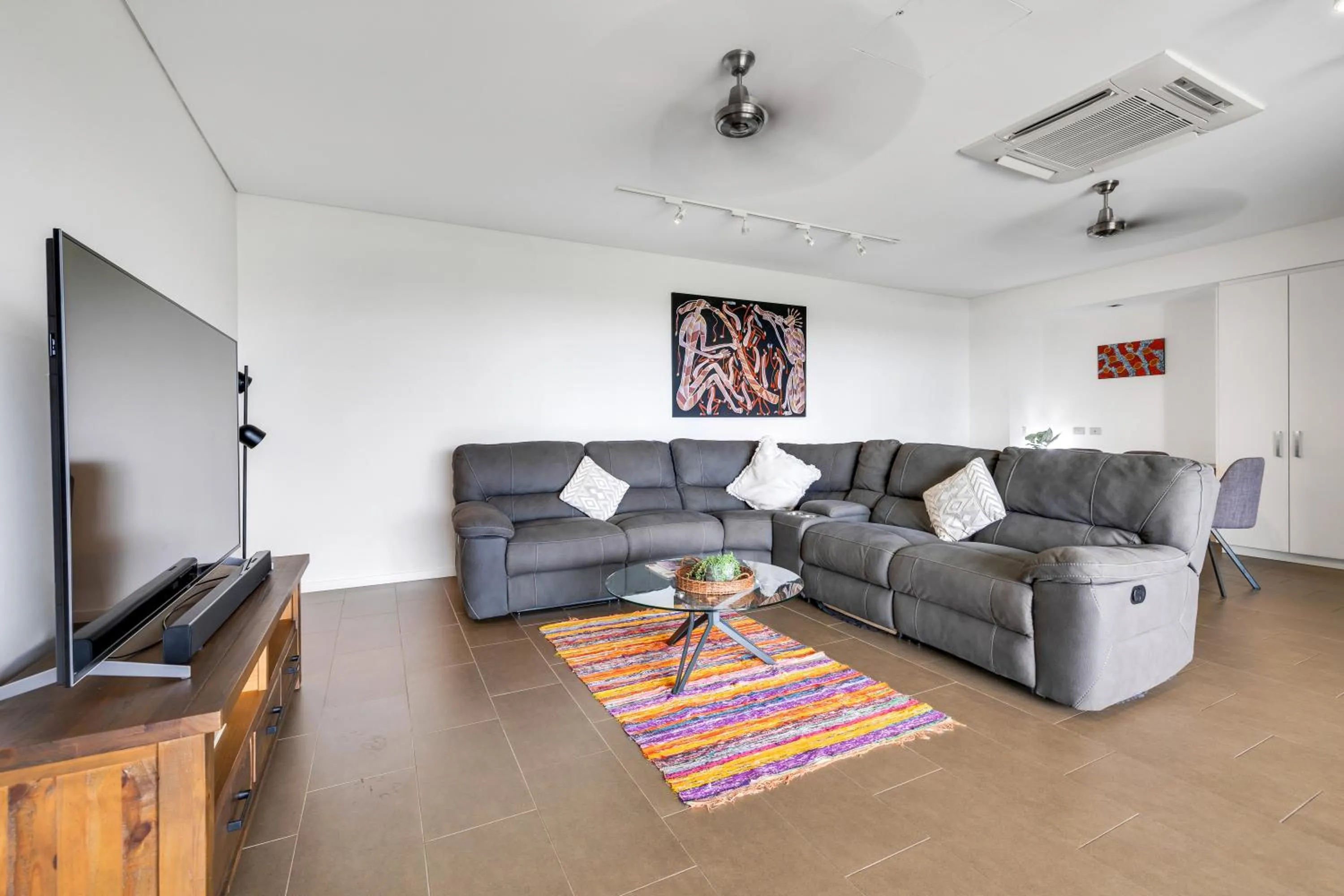 Living room in Darwin Waterfront Short Stay Apartments