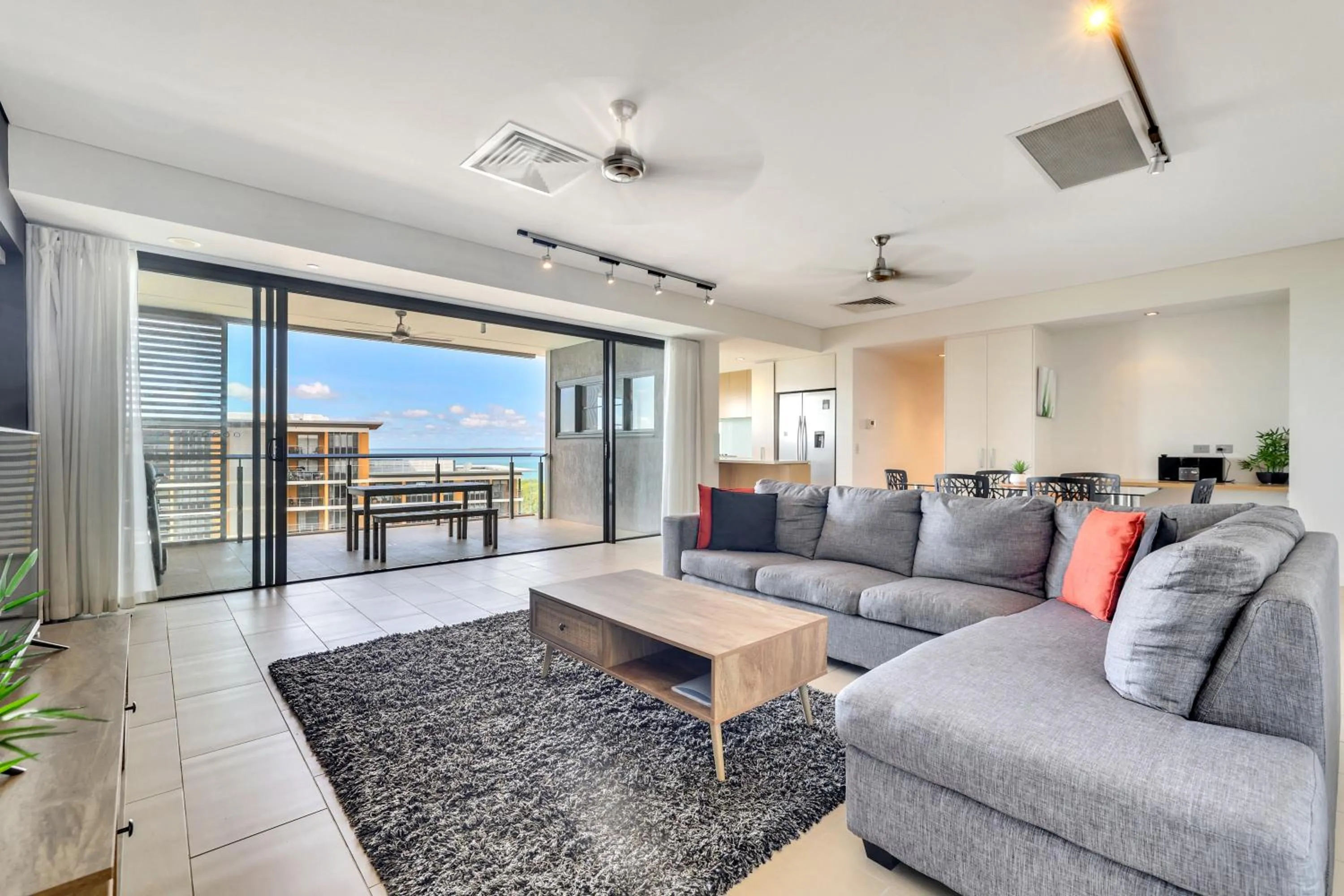 Living room in Darwin Waterfront Short Stay Apartments