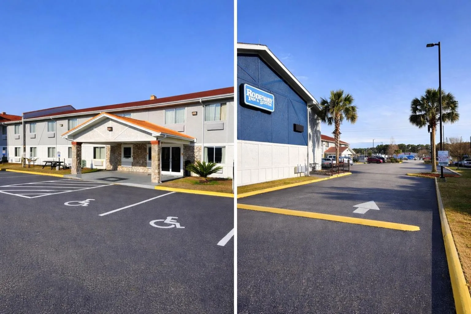 Property building in Rodeway Inn & Suites Jacksonville near Camp Lejeune