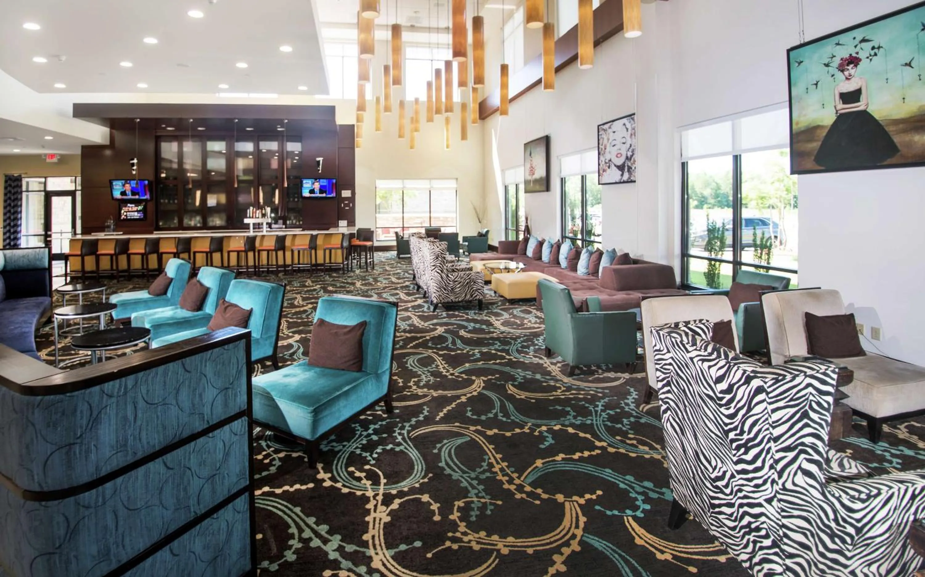 Lobby or reception in Embassy Suites by Hilton Fayetteville Fort Bragg