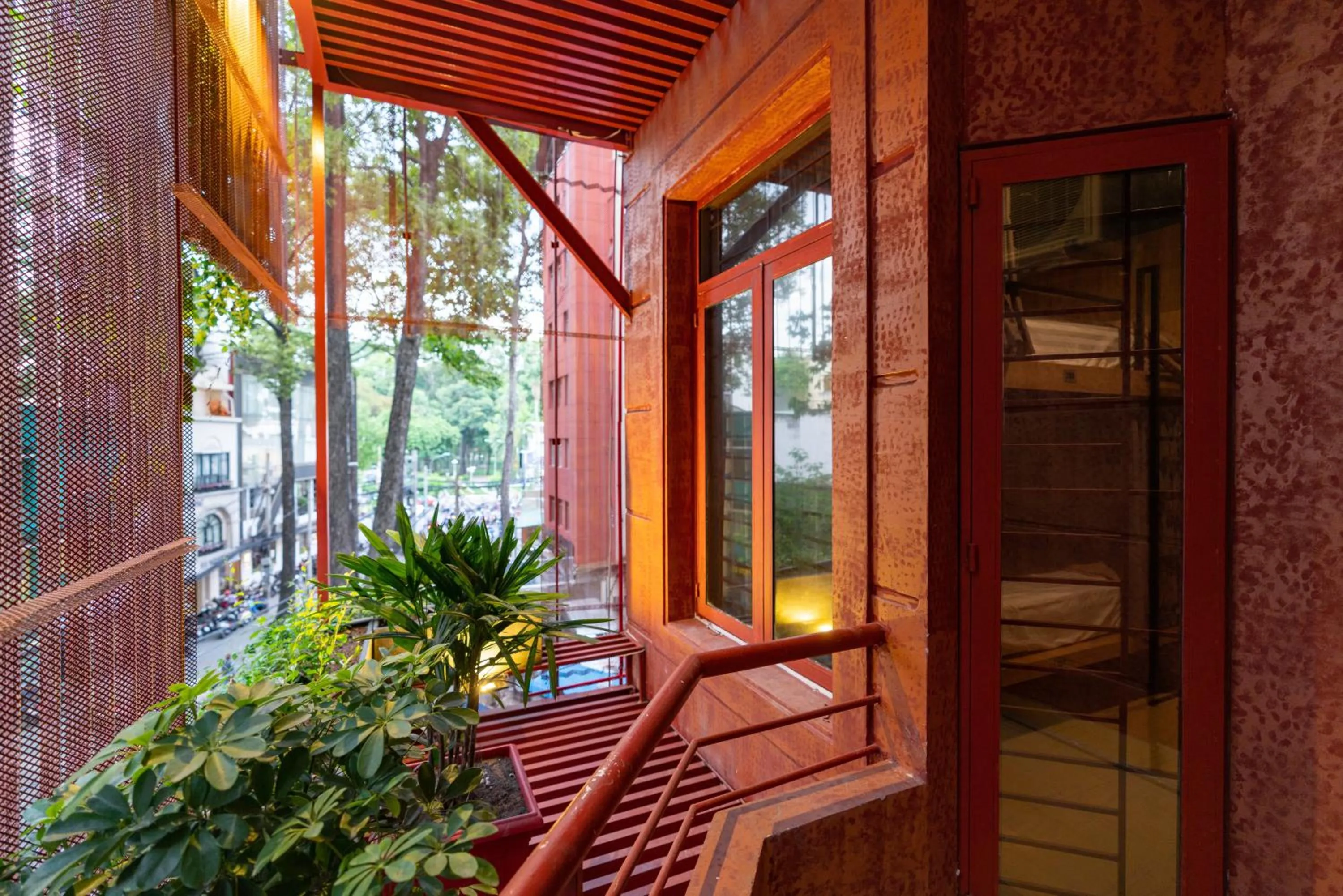 Decorative detail in 9 Hostel and Bar