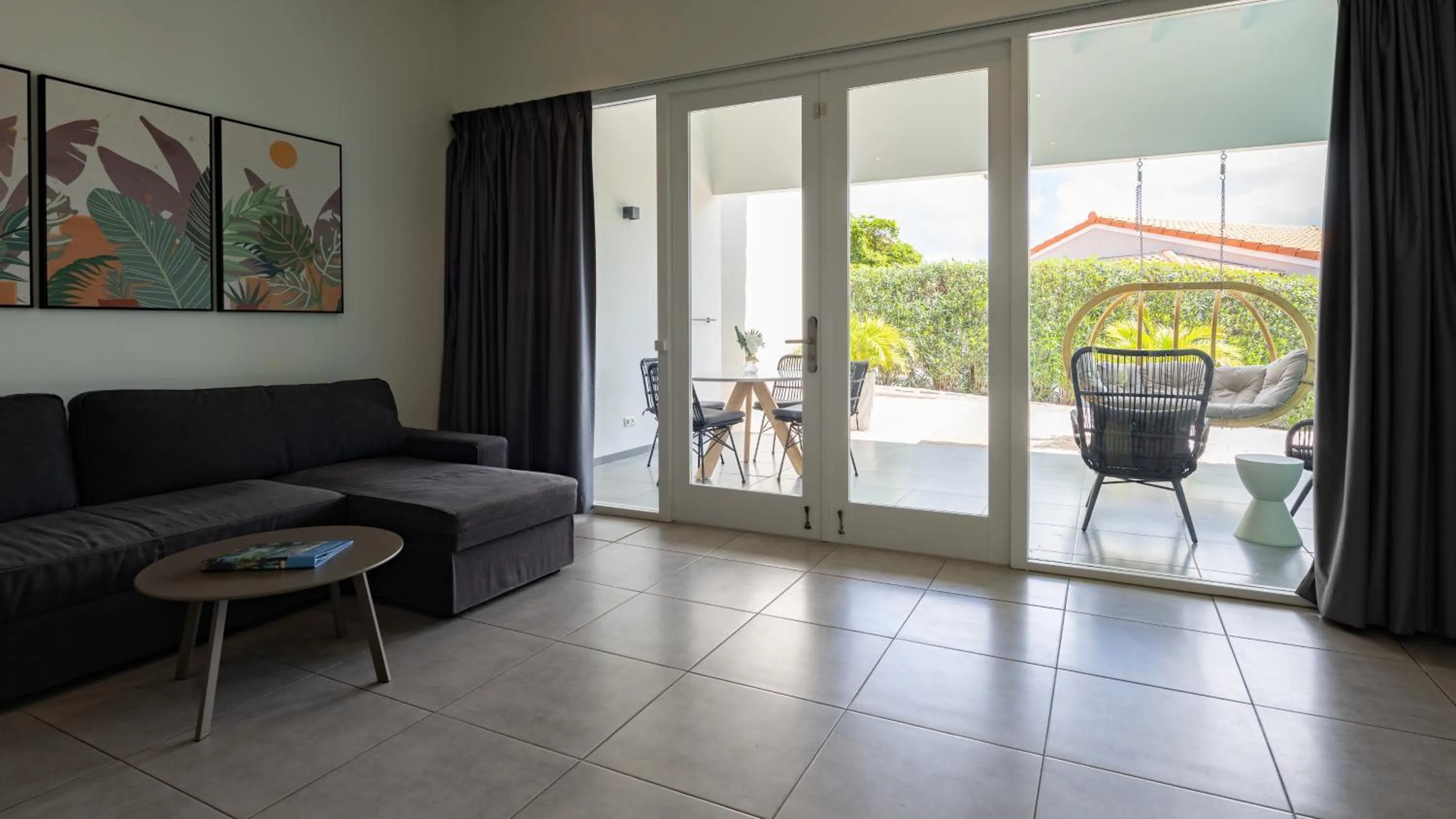 Seating area in Blue Bay Lodges