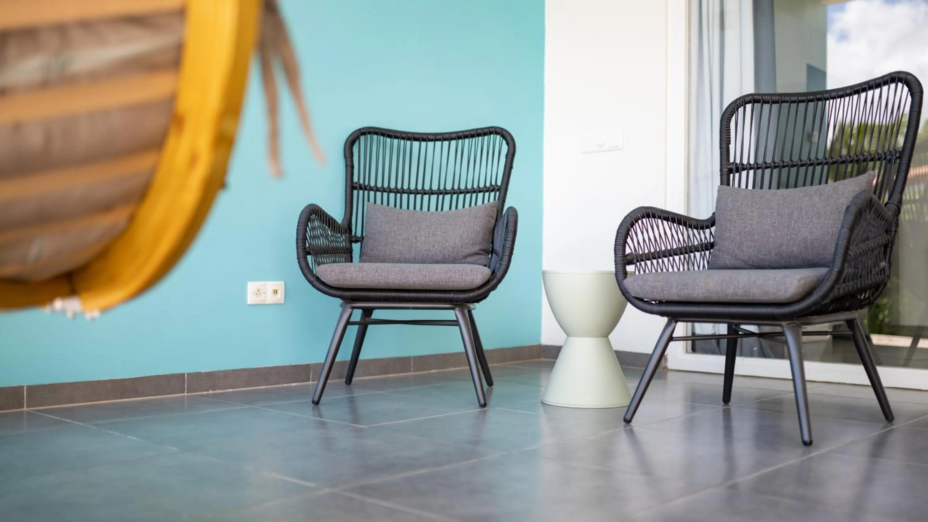 Seating area in Blue Bay Lodges