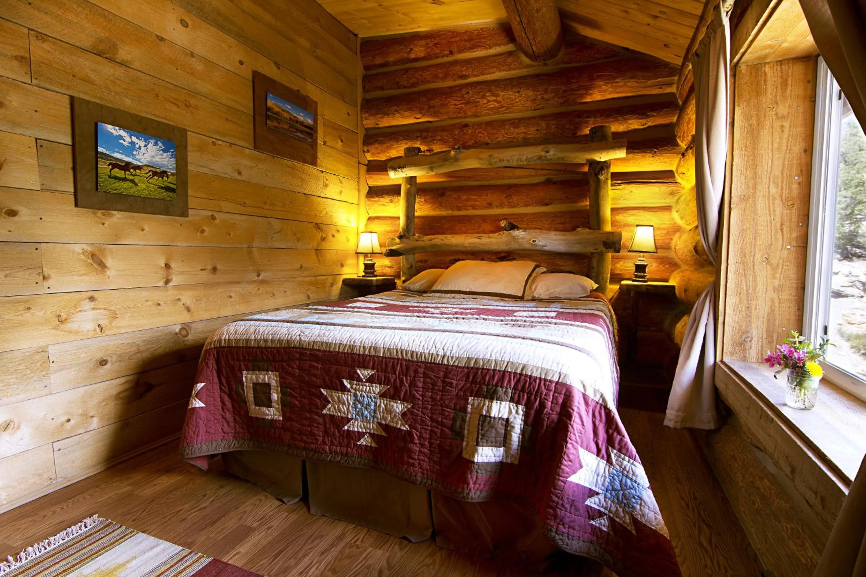 Bed in Boulder Mountain Guest Ranch