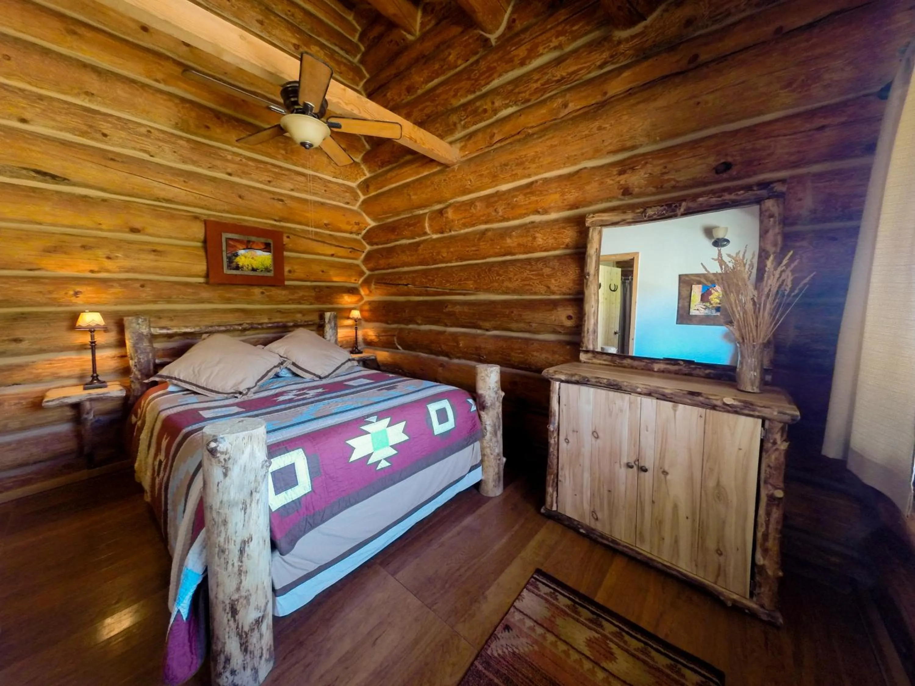 Bed in Boulder Mountain Guest Ranch