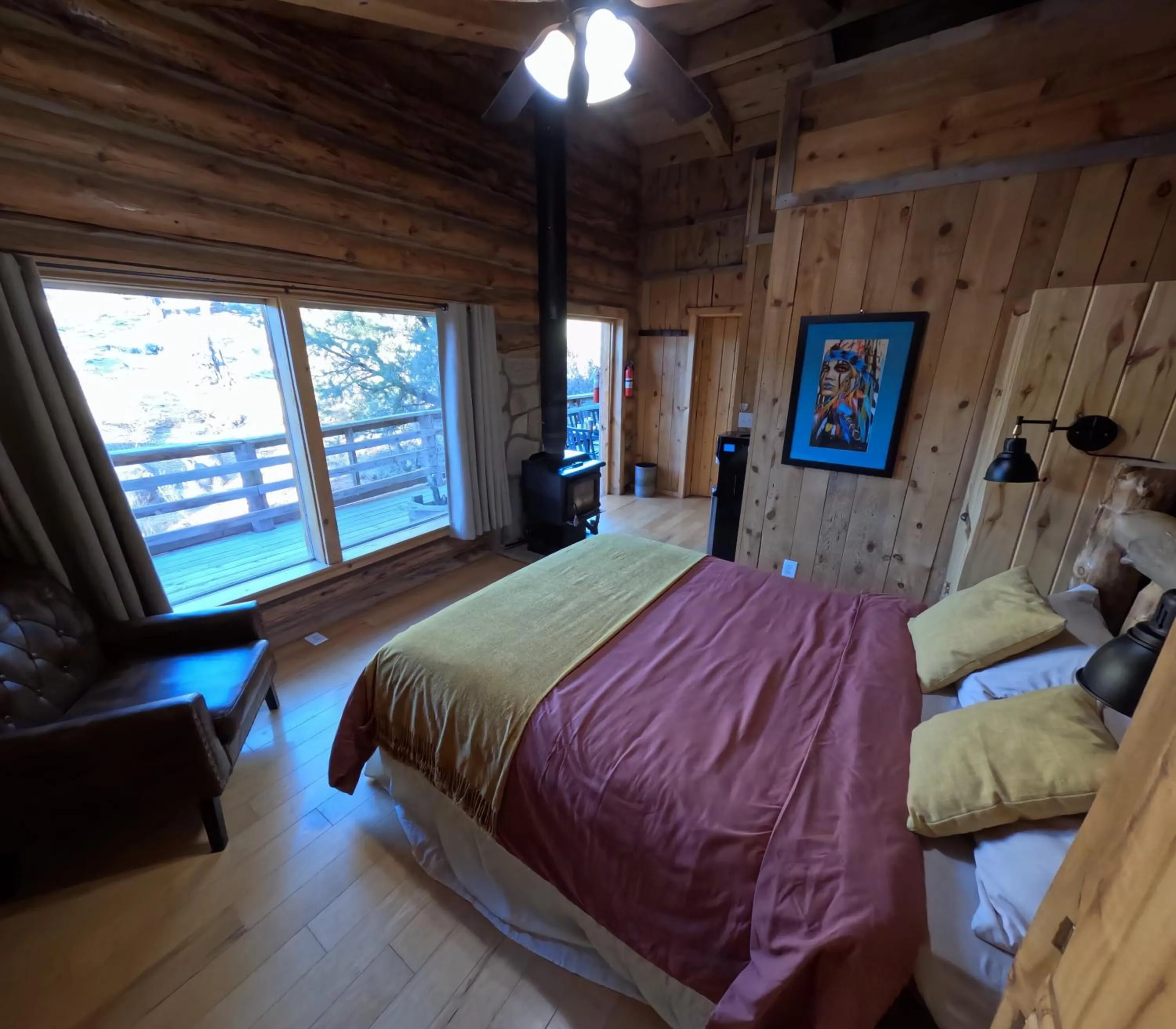 Bed in Boulder Mountain Guest Ranch