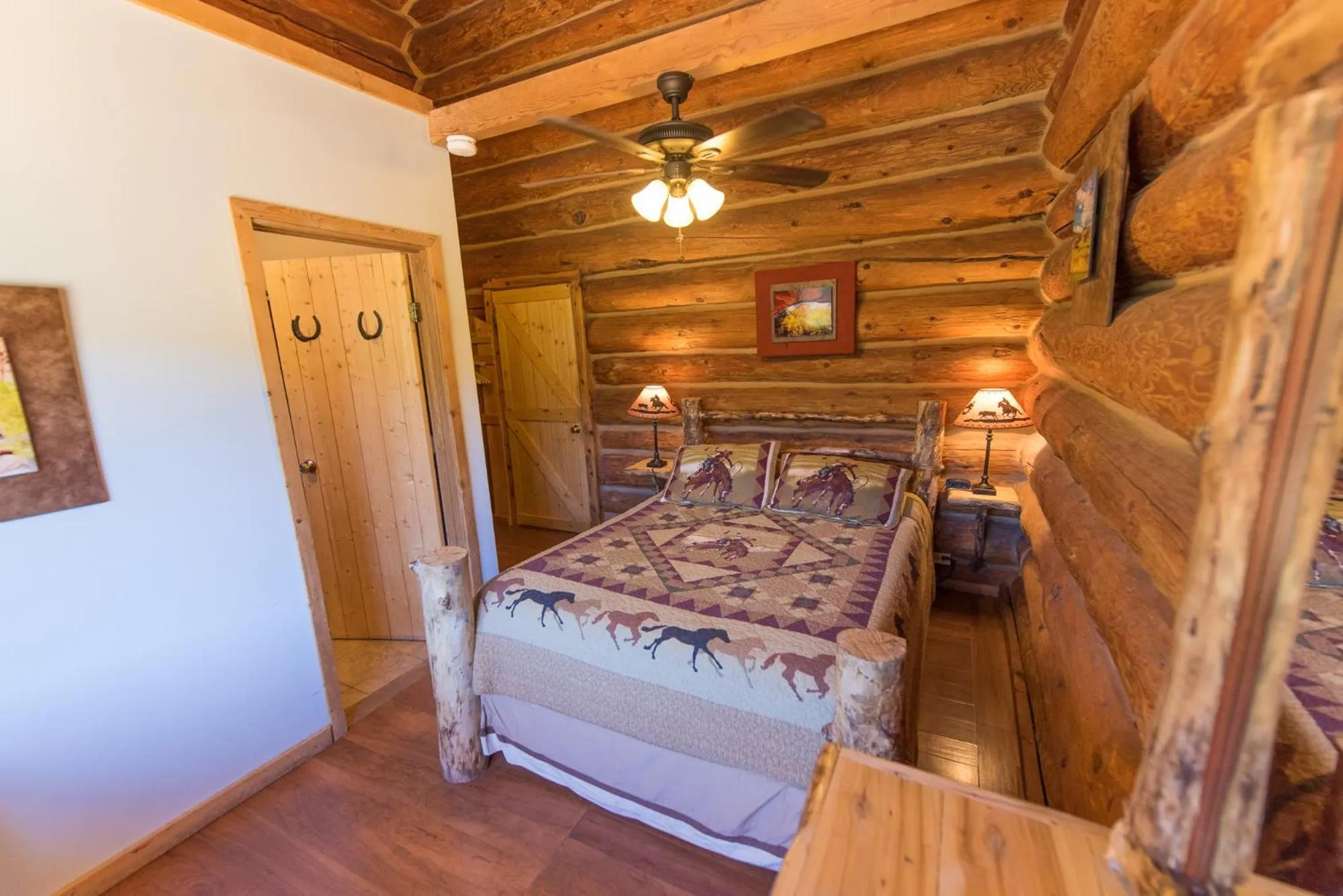 Bed in Boulder Mountain Guest Ranch