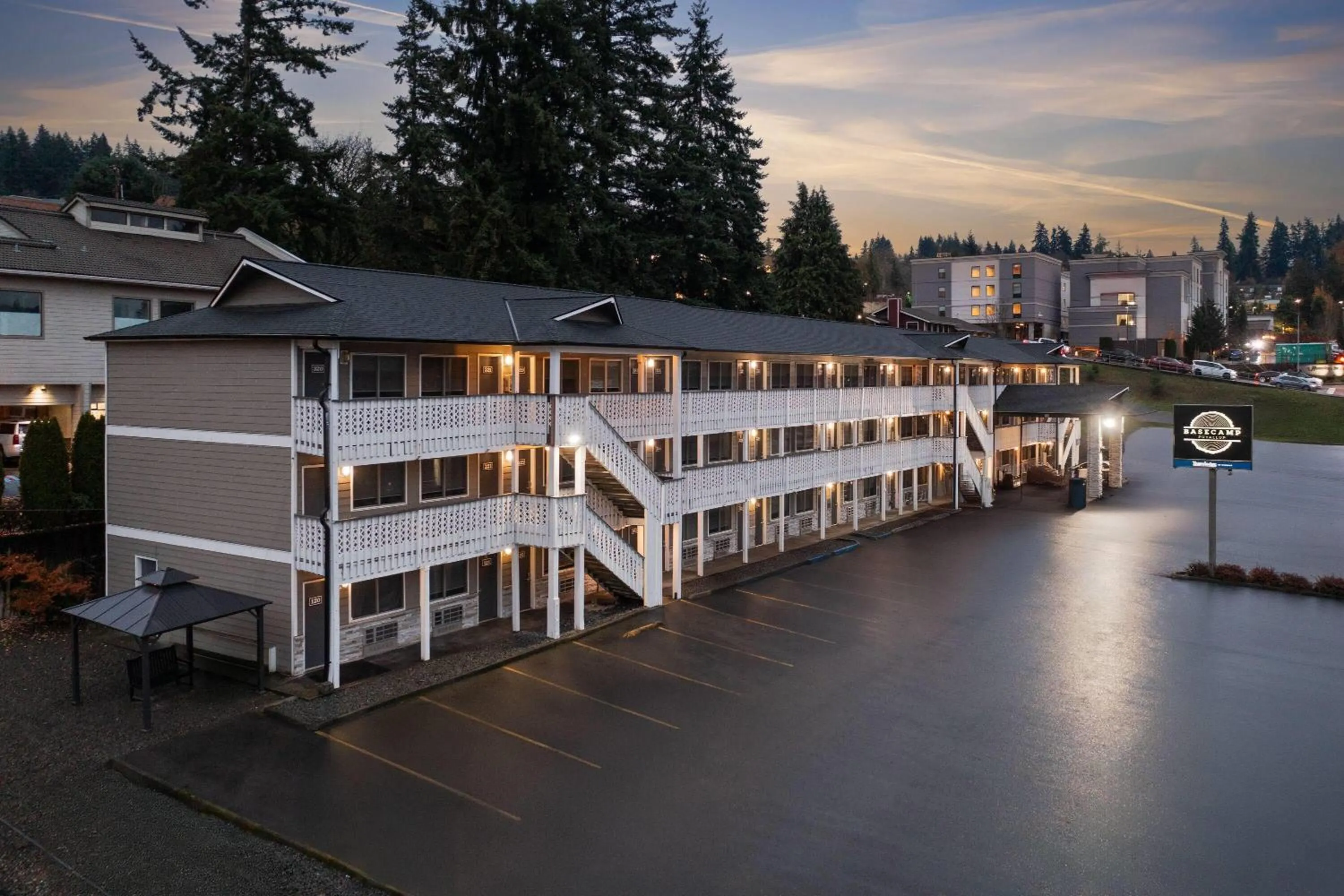 Property building in Basecamp Puyallup a Travelodge by Wyndham