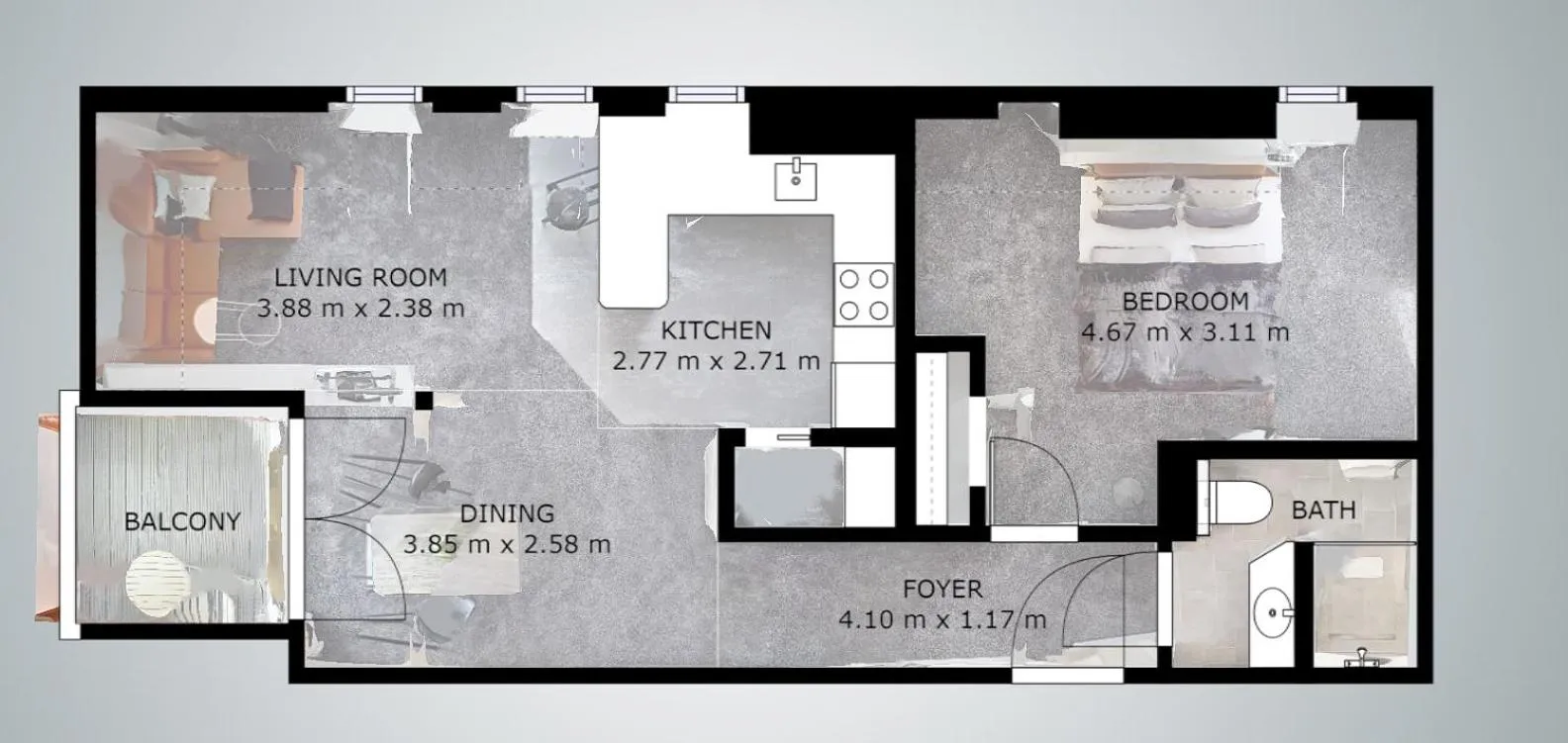 Floor plan in Boardinghouse Emden