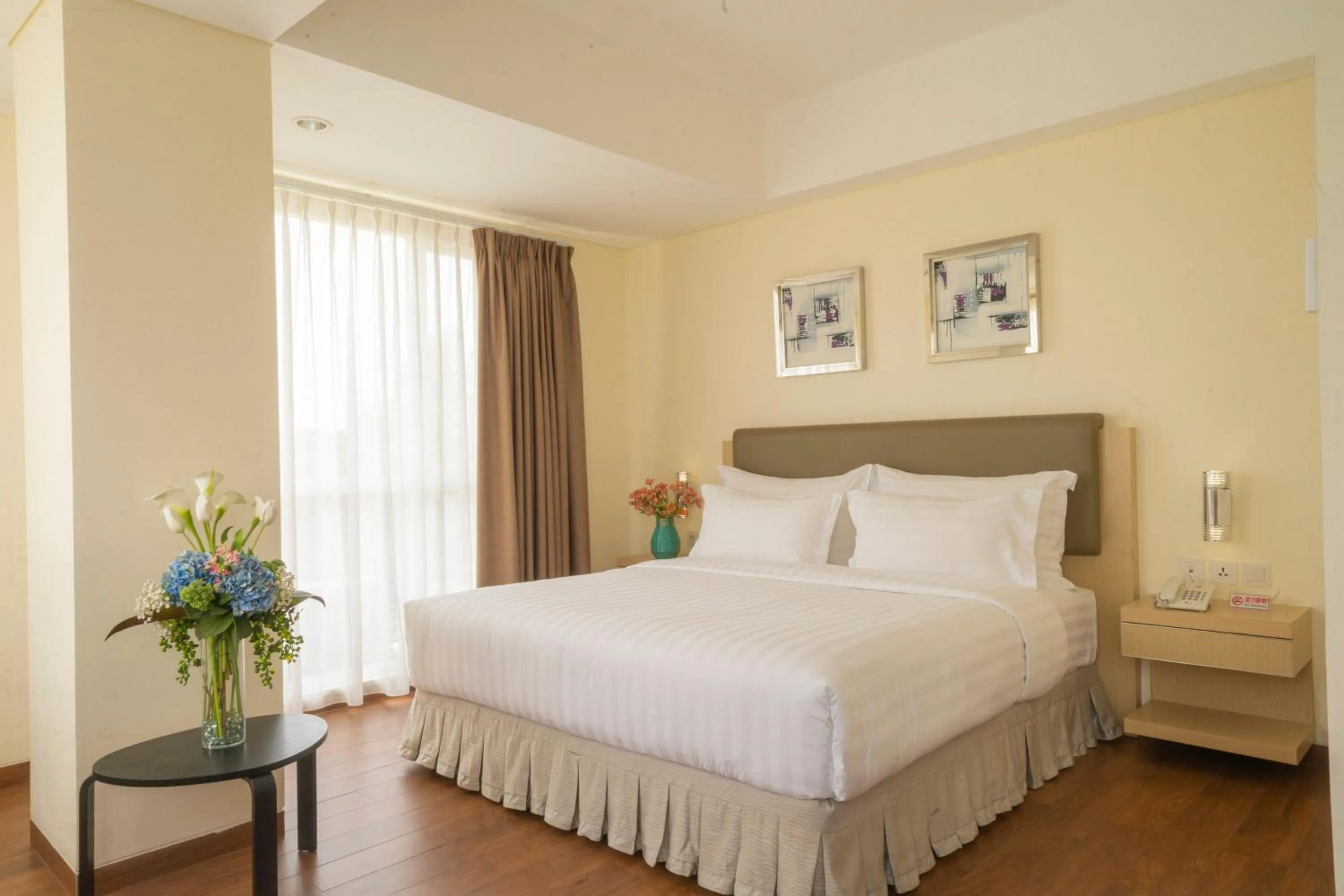 Bed in d'primahotel Airport Jakarta 2