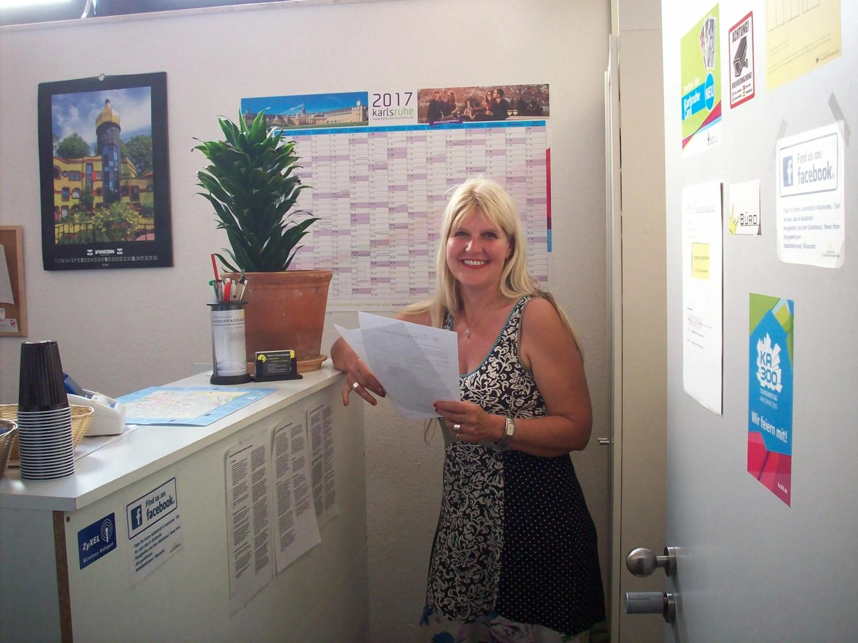 Lobby or reception in Hostel Gästehaus Kaiserpassage- Ihr Cityhostel