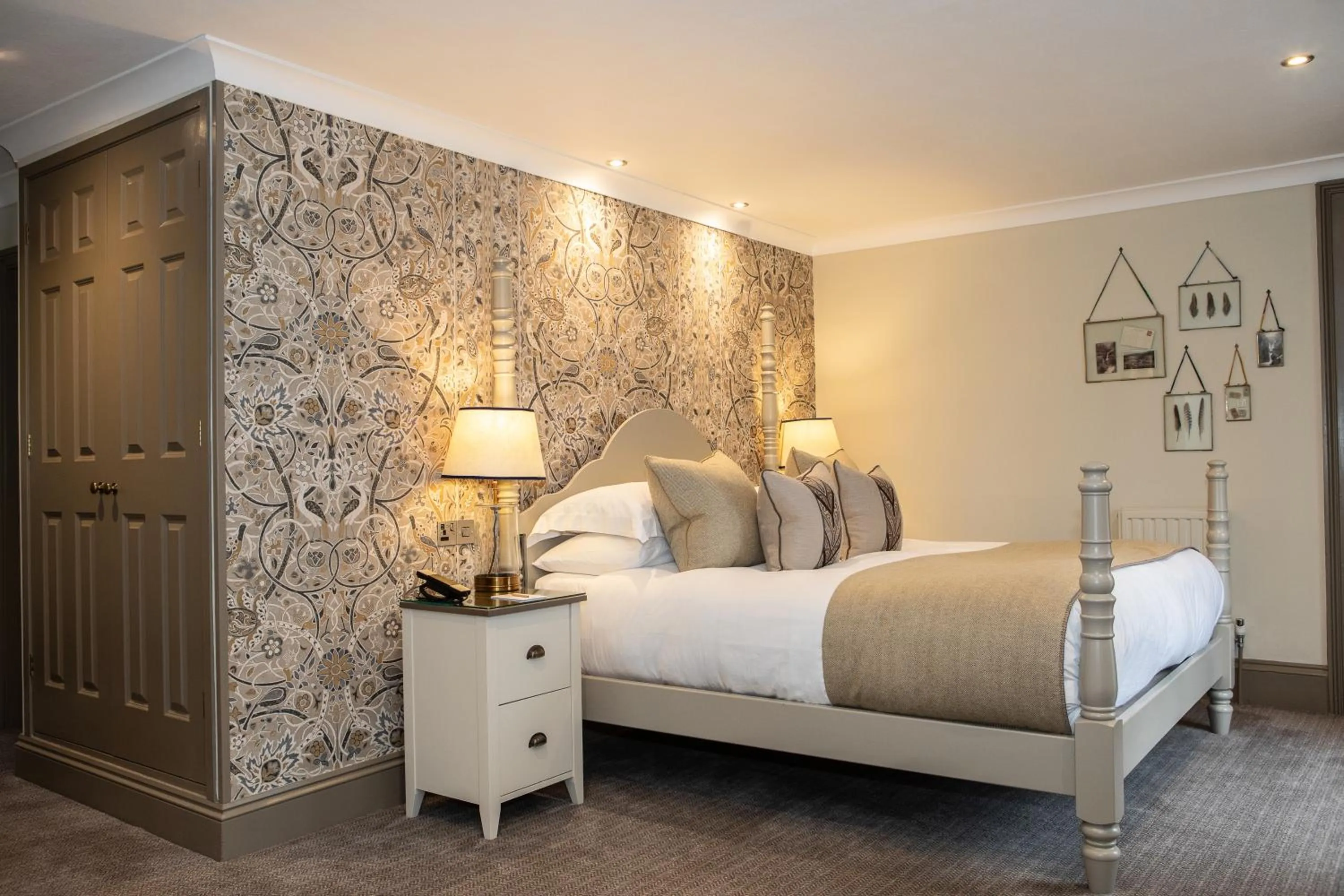 Decorative detail, Bed in Rothay Manor Hotel