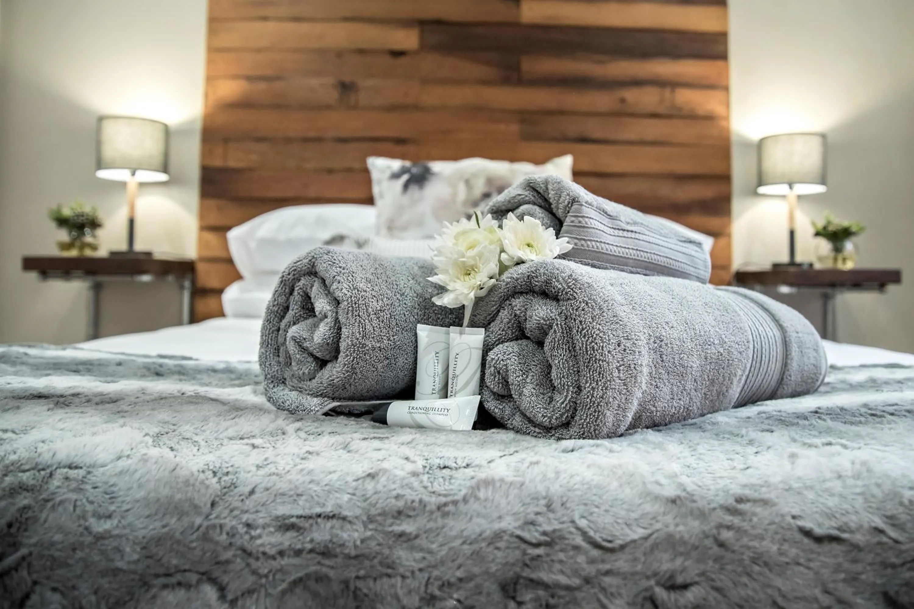 Decorative detail, Bed in Blue Rain Guest House