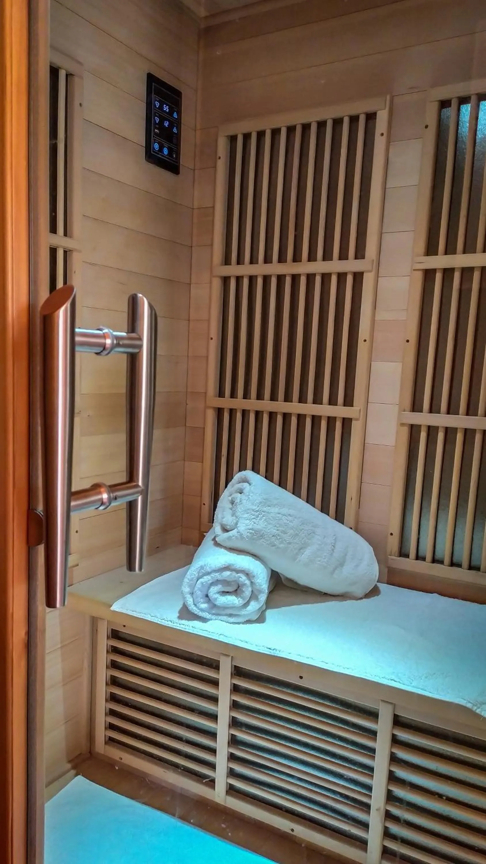 Sauna, Bed in Aloe Village Aparthotel & Spa