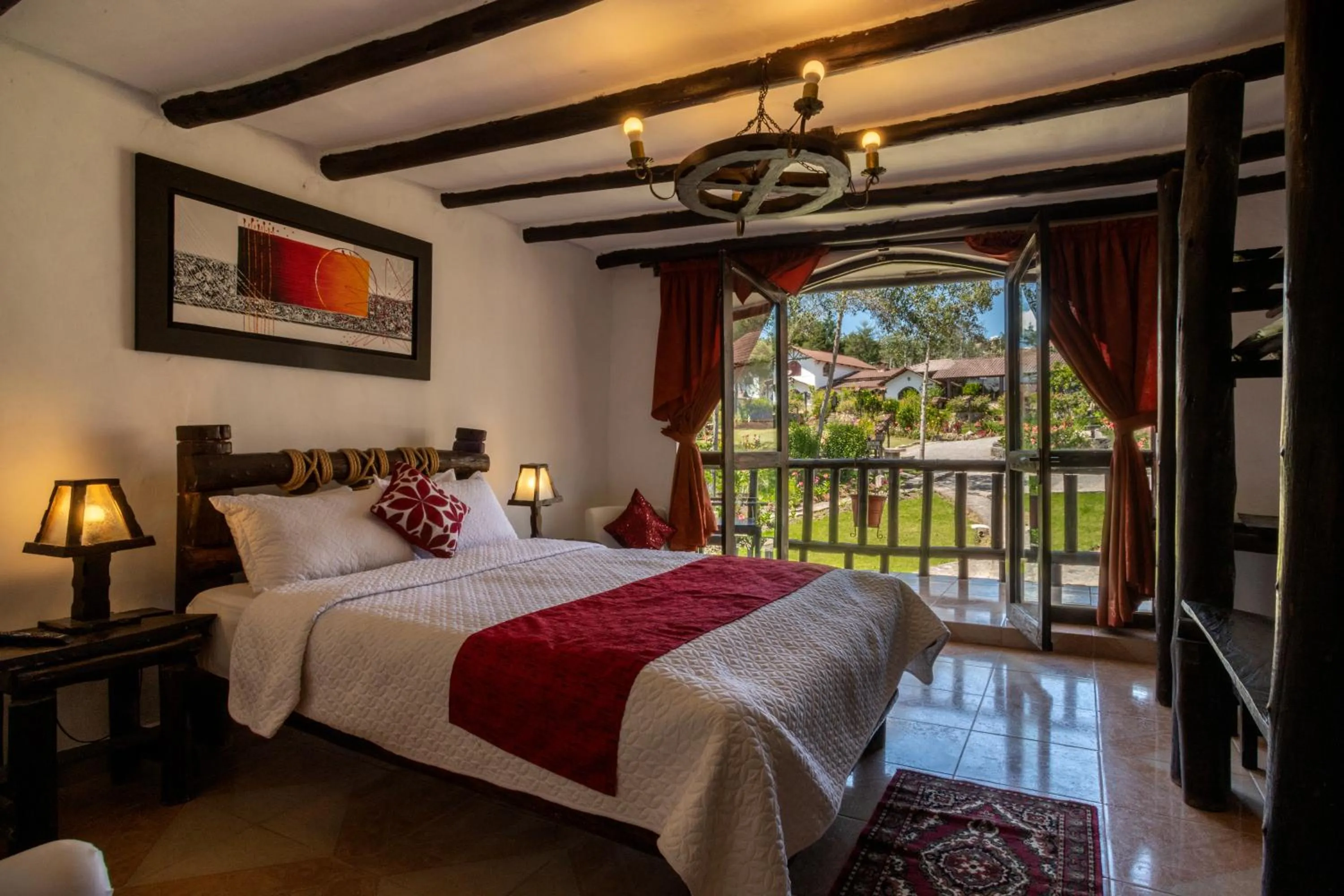 Balcony/Terrace, Bed in Hotel Villa de Paris